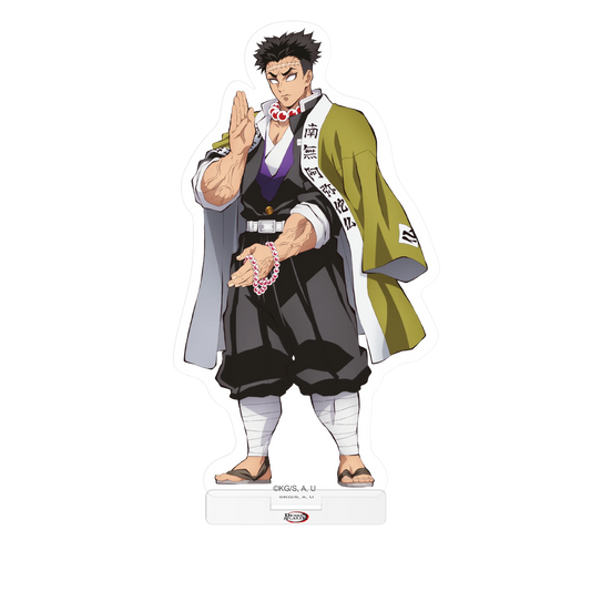 Grünes und weißes Samurai-inspiriertes Acrylaufsteller Gyomei aus Demon Slayer Entertainment District Arc
