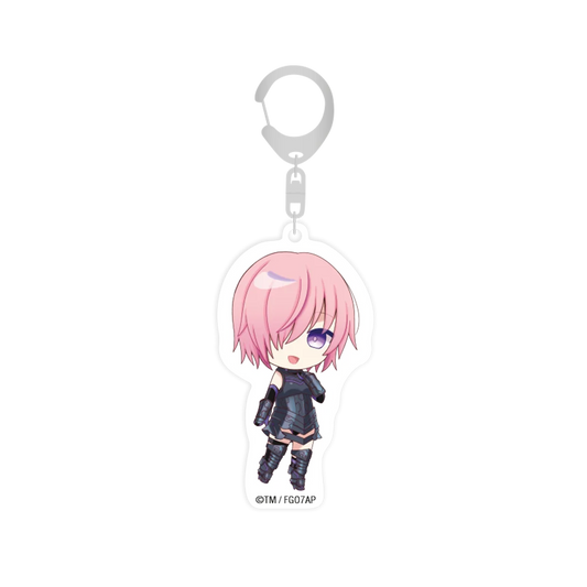 Acrylschlüsselanhänger mit pinkhaariger Animefigur aus Fate/Grand Order Babylonia