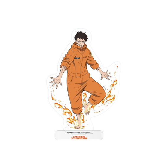 Naruto Shippuden Gaara Actionfigur auf Fire Force Acrylaufsteller Shinra display