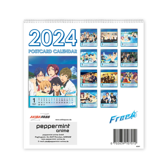 Free! - Postkartenkalender 2024