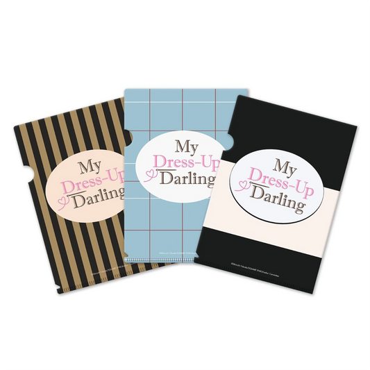 My Dress-Up Darling Set 01 Clearfile mit Kostümbuch, gestreift, karriert, einfarbig
