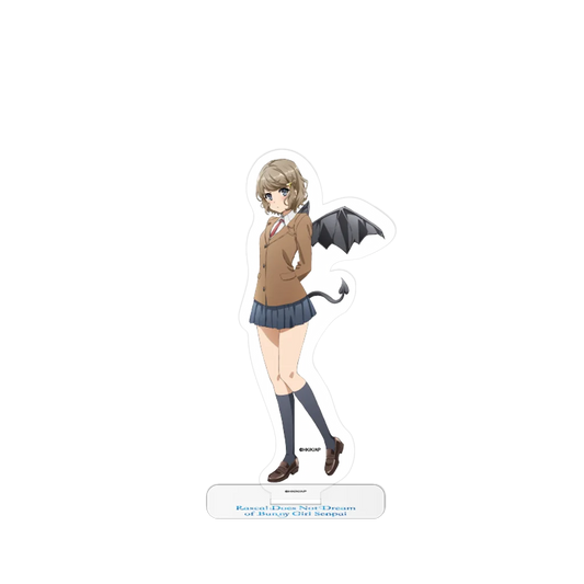Braune Schuluniform Figurine mit Flügeln und weißen Handschuhen aus Acryl für Rascal Does Not Dream of Bunny Girl Senpai
