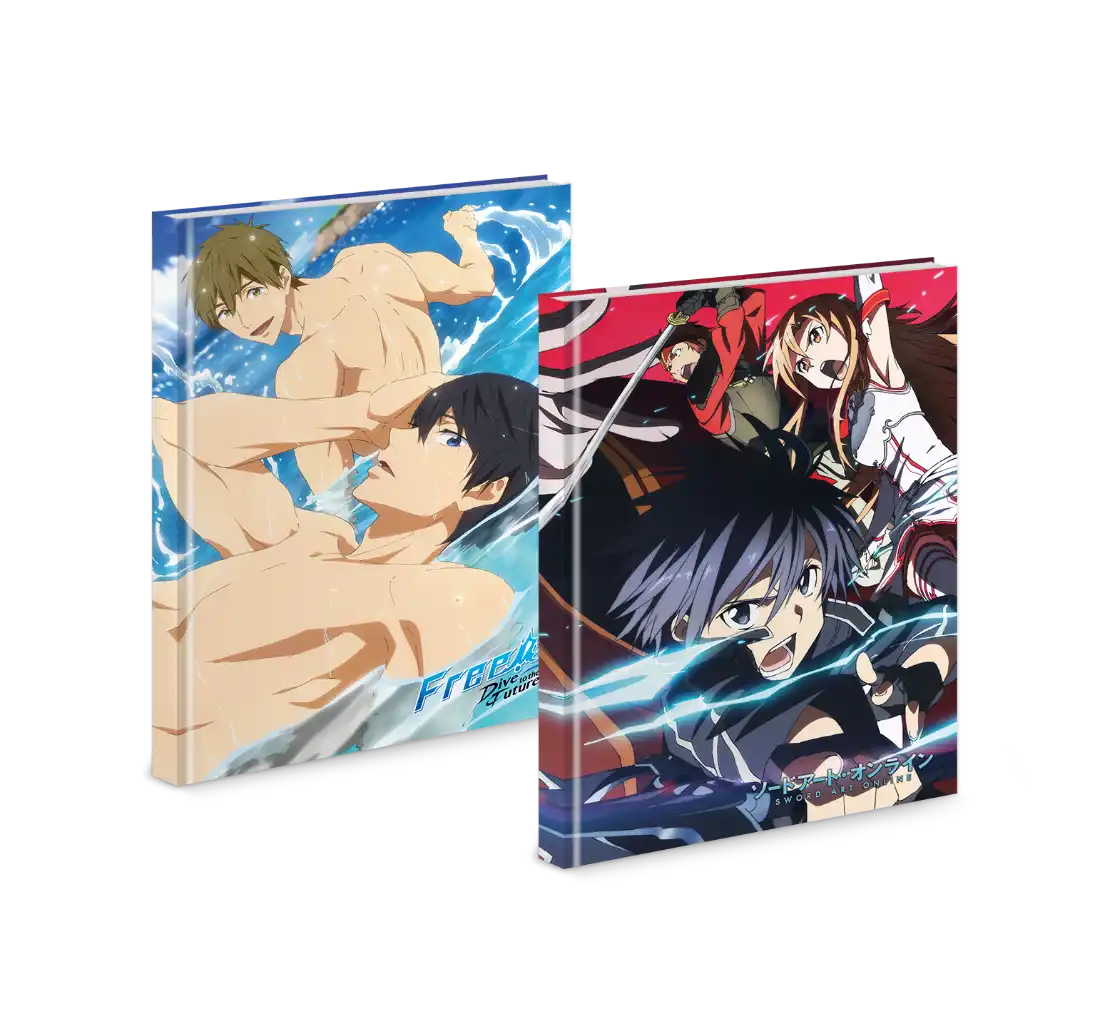 2018 Anime-Blu-ray-Set mit „freies!“ und „kaguya-sama: Love is War“ mit lebendiger Charakterkunst auf einem glänzenden Cover.