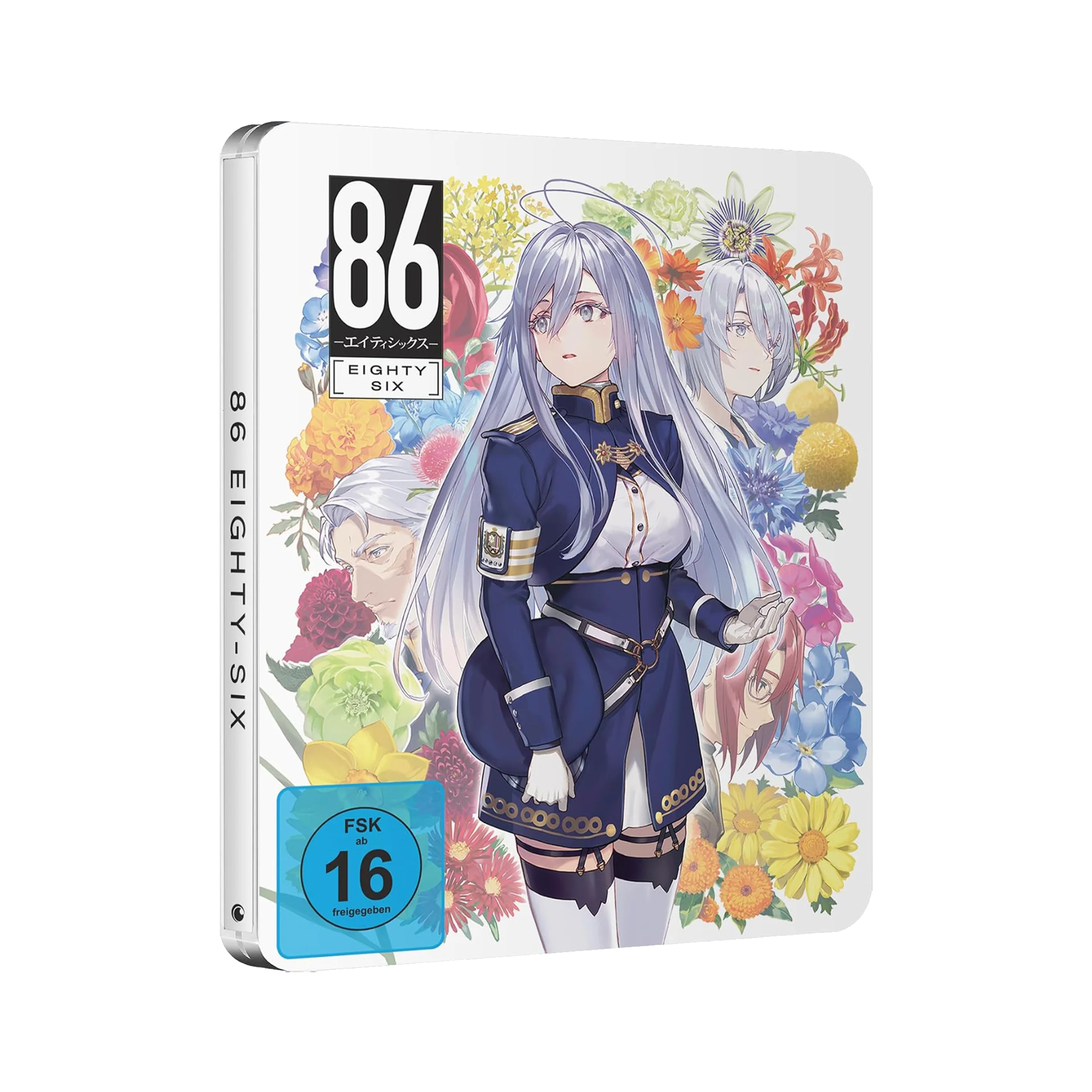 Anime DVD Fall mit blumigem Design und Charakteren in blauen Uniformen