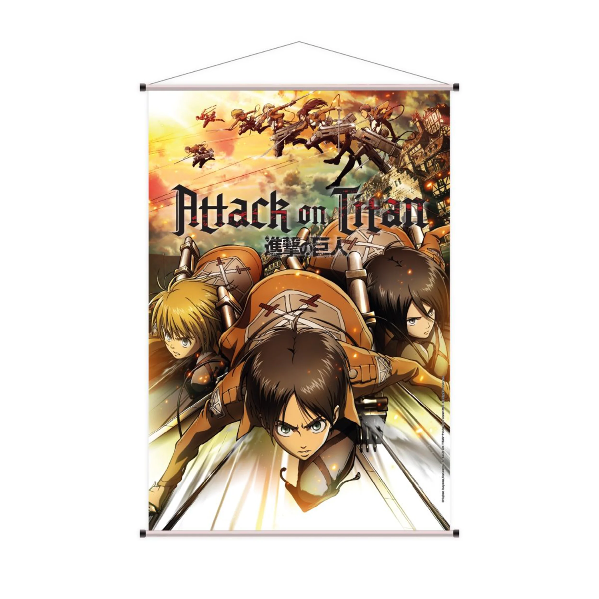 Attack on Titan - Eren Mikasa & Armin - Wallscroll (60x90cm)