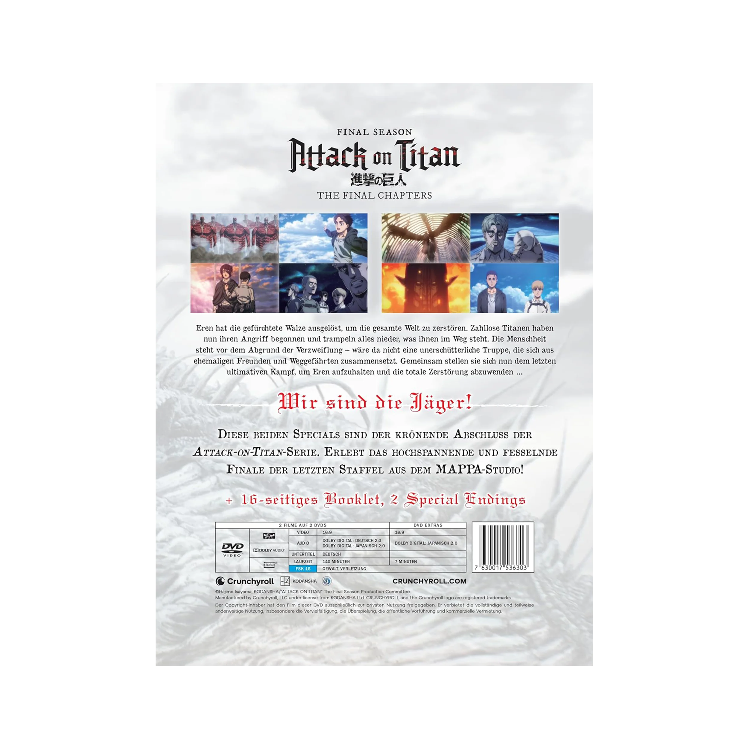 Attack on Titan Final Season - 4. Staffel - The Final Chapters (DVD)