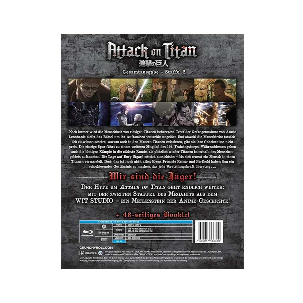 Attack on Titan - Staffel 2 - Gesamtausgabe - Limited Edition im Steelbook (Blu-ray)