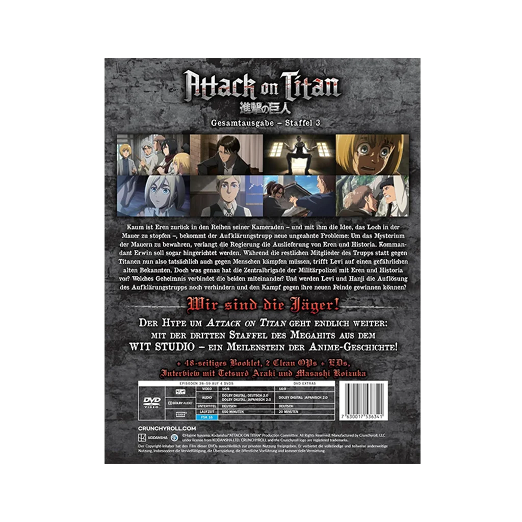 Attack on Titan - Staffel 3 - Gesamtausgabe - Steelbook (DVD) - Limited Edition