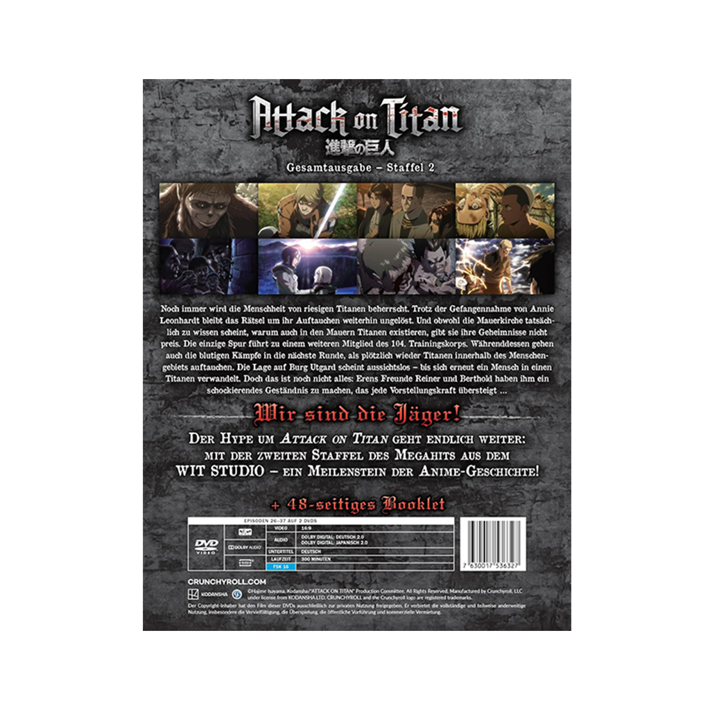 Attack on Titan - Staffel 2 - Gesamtausgabe - Limited Edition im Steelbook (DVD)