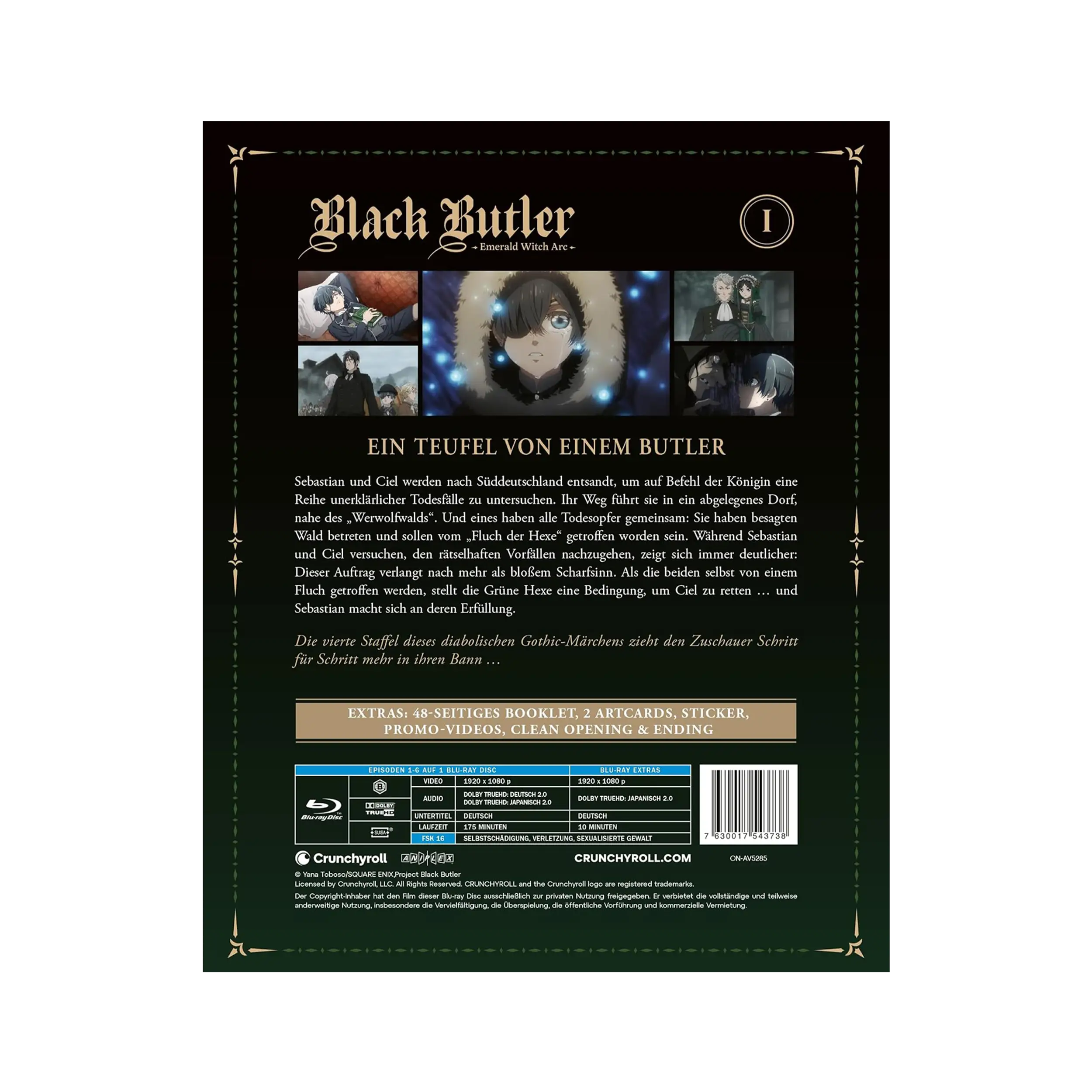 Black Butler: Emerald Witch Arc - Staffel 4 - Vol.1 - Limited Edition mit Sammelschuber (Blu-ray)