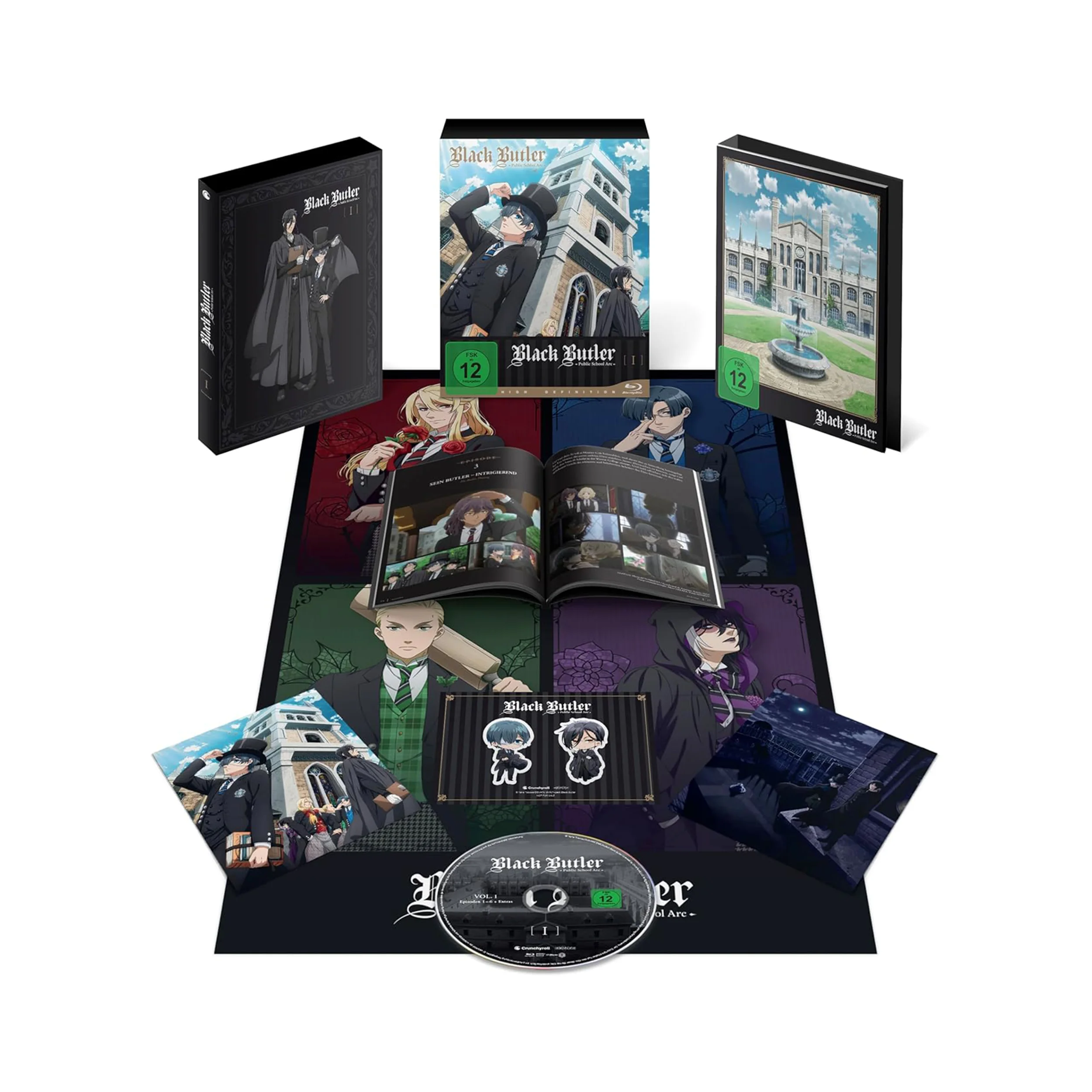 Black Butler Blu-ray Set mit Sammelschuber, Sammlerstücken und Bonusdisc