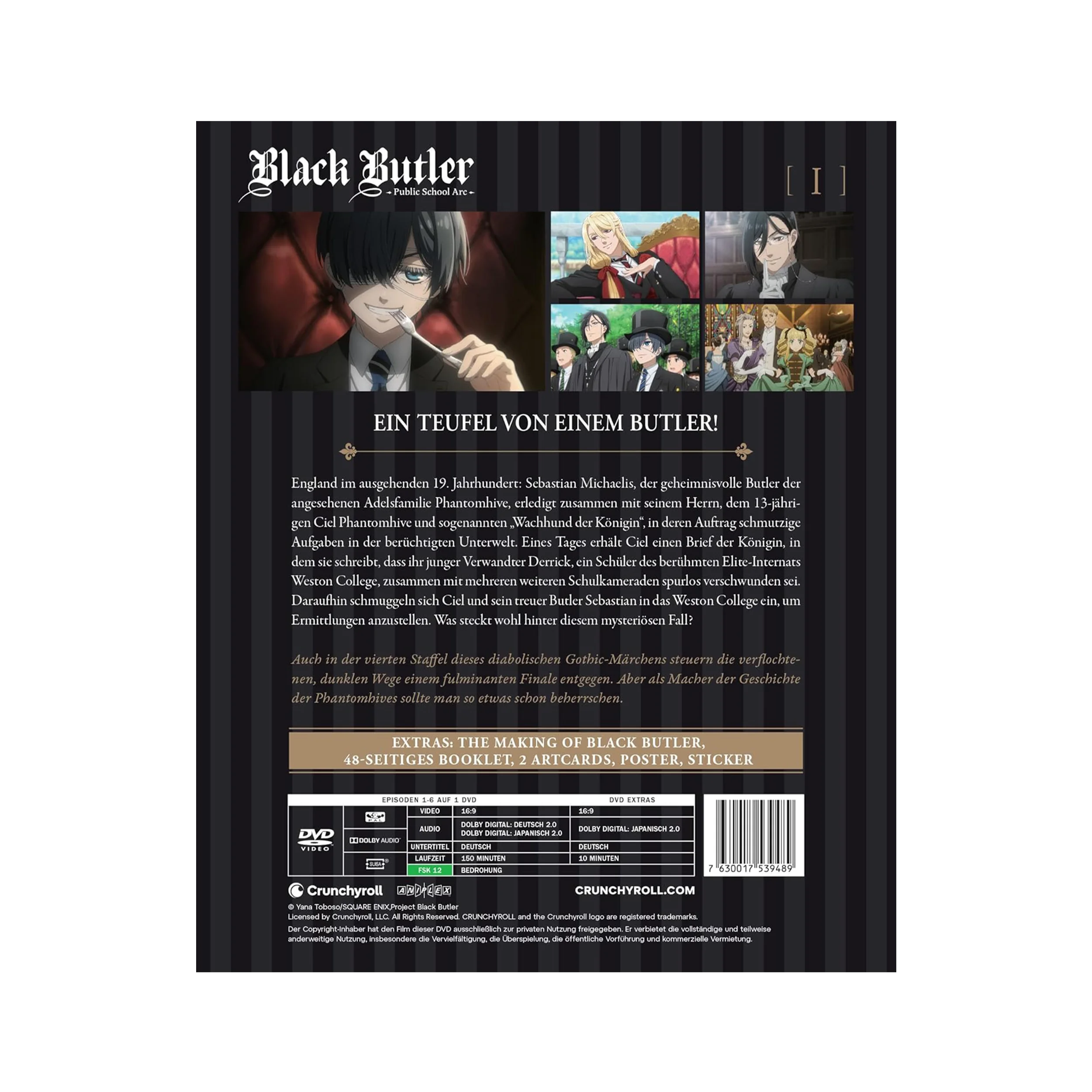 Black Butler: Public School Arc - Staffel 4 - Vol. 1 mit Sammelschuber (DVD)