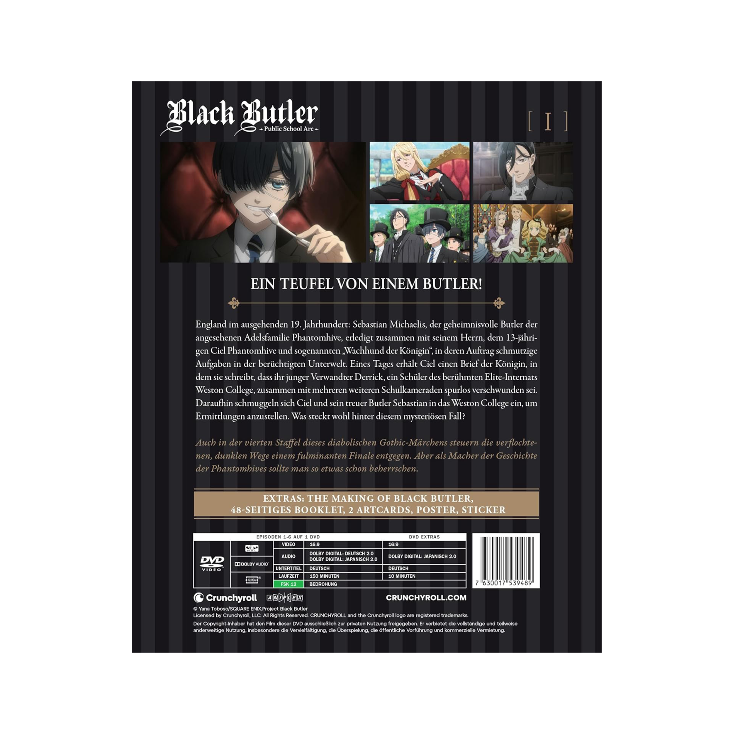 Black Butler: Public School Arc - Staffel 4 - Vol. 1 mit Sammelschuber (DVD)