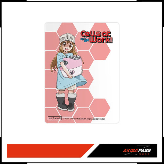 Pink Sechseckaufkleber mit Cartoon-Charakter aus Cells at Work Vol. 3 Mediabook