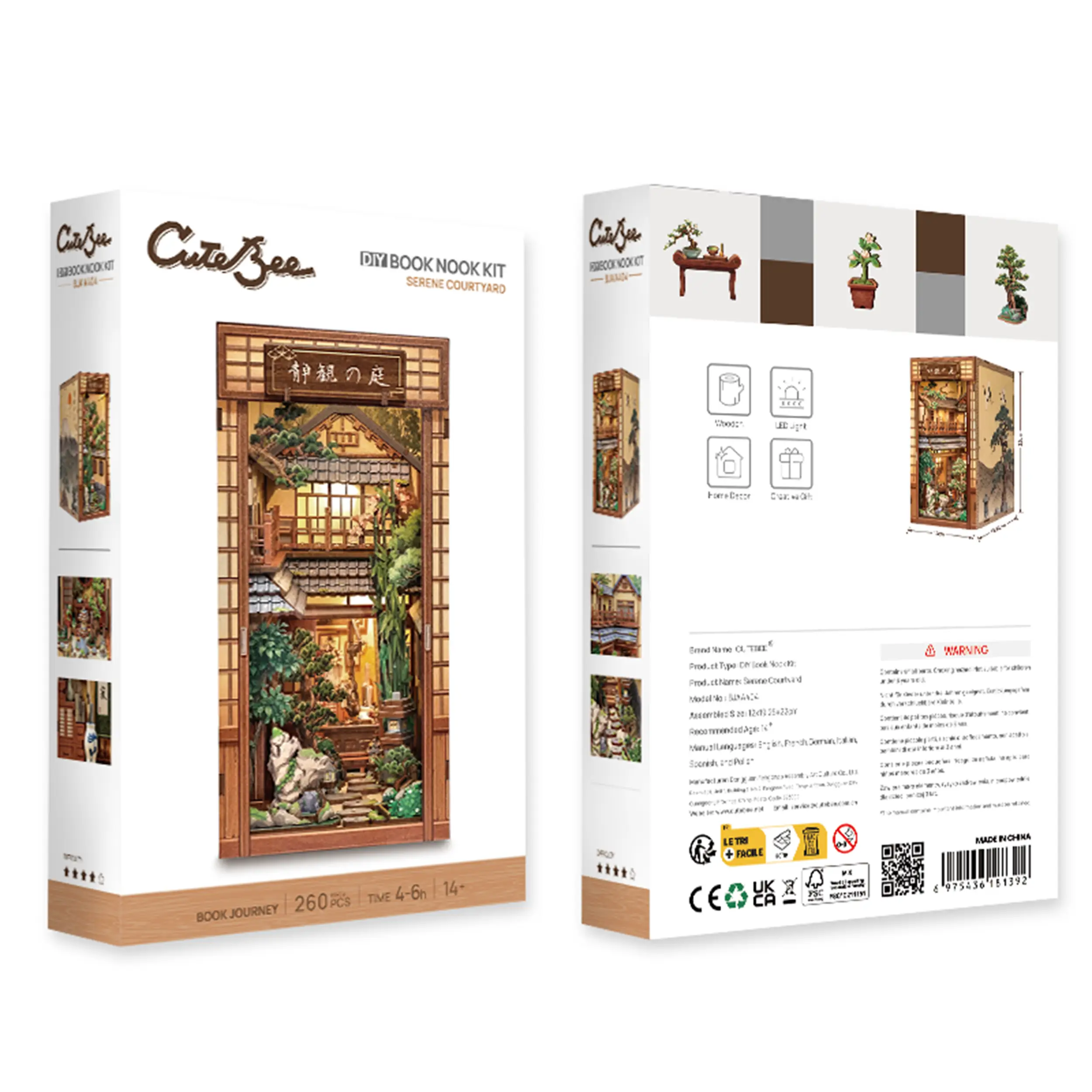CuteBee - Book Nook - Serene Courtyard