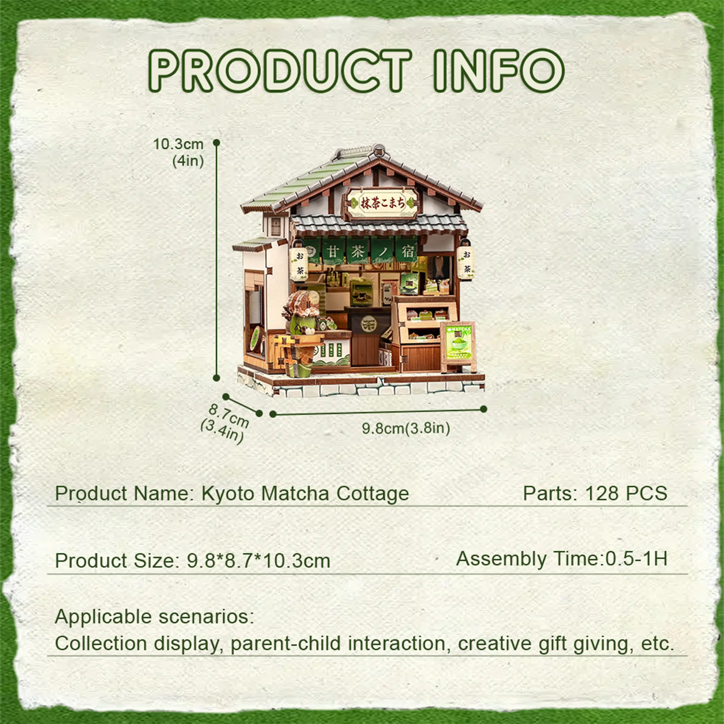 CuteBee - Miniatur Haus - Kyoto Matcha Cottage
