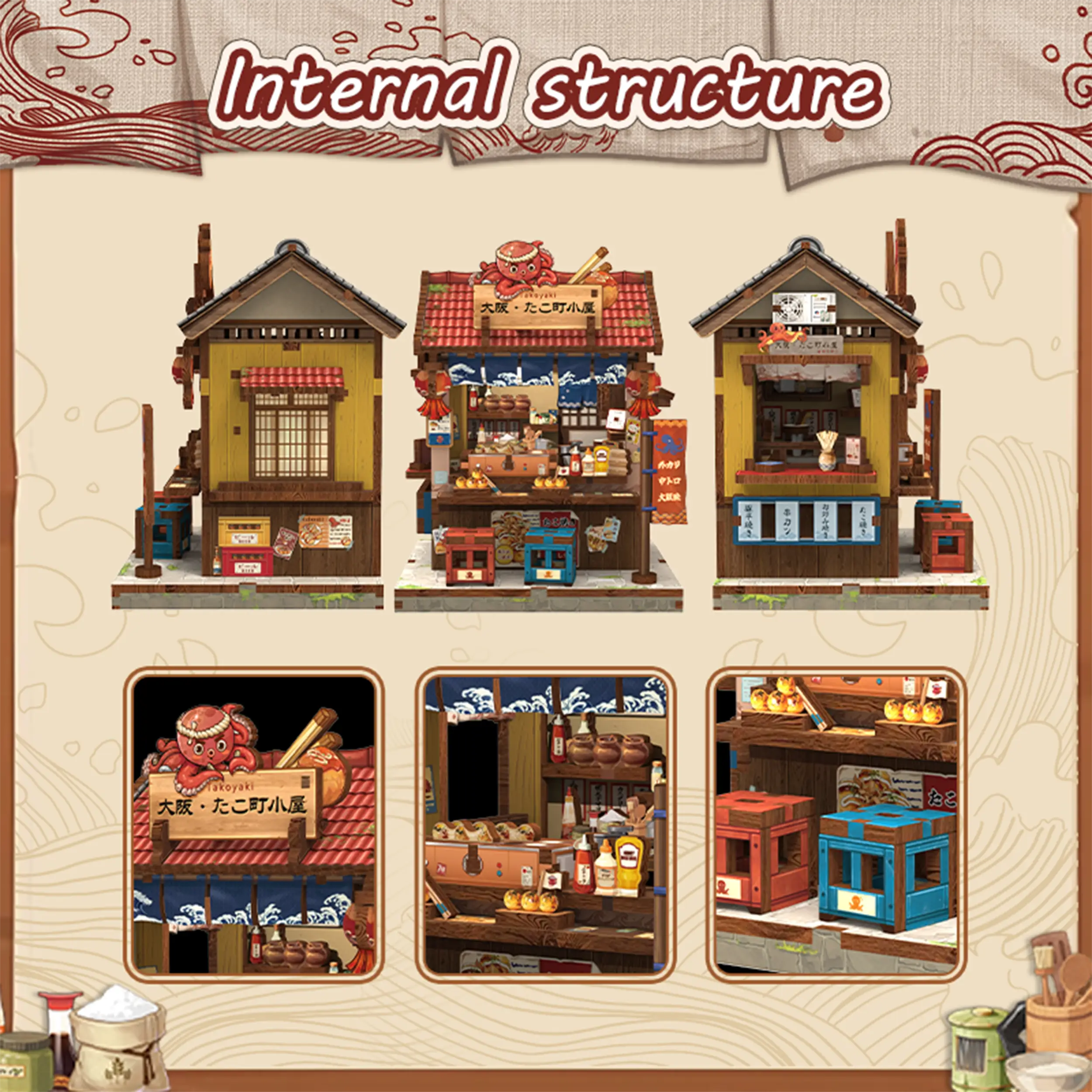 CuteBee - Miniatur Haus - Osaka Takoyaki