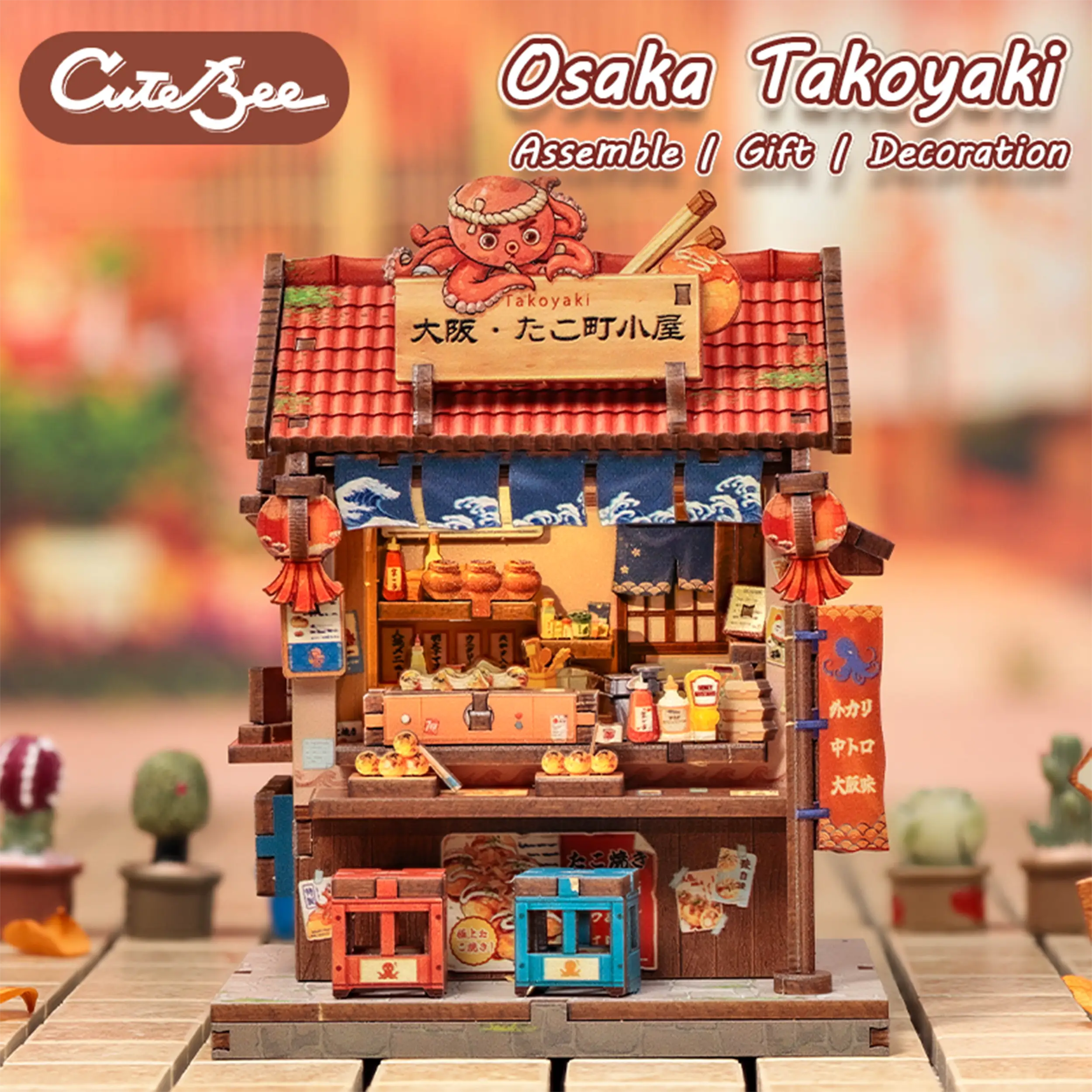 CuteBee - Miniatur Haus - Osaka Takoyaki