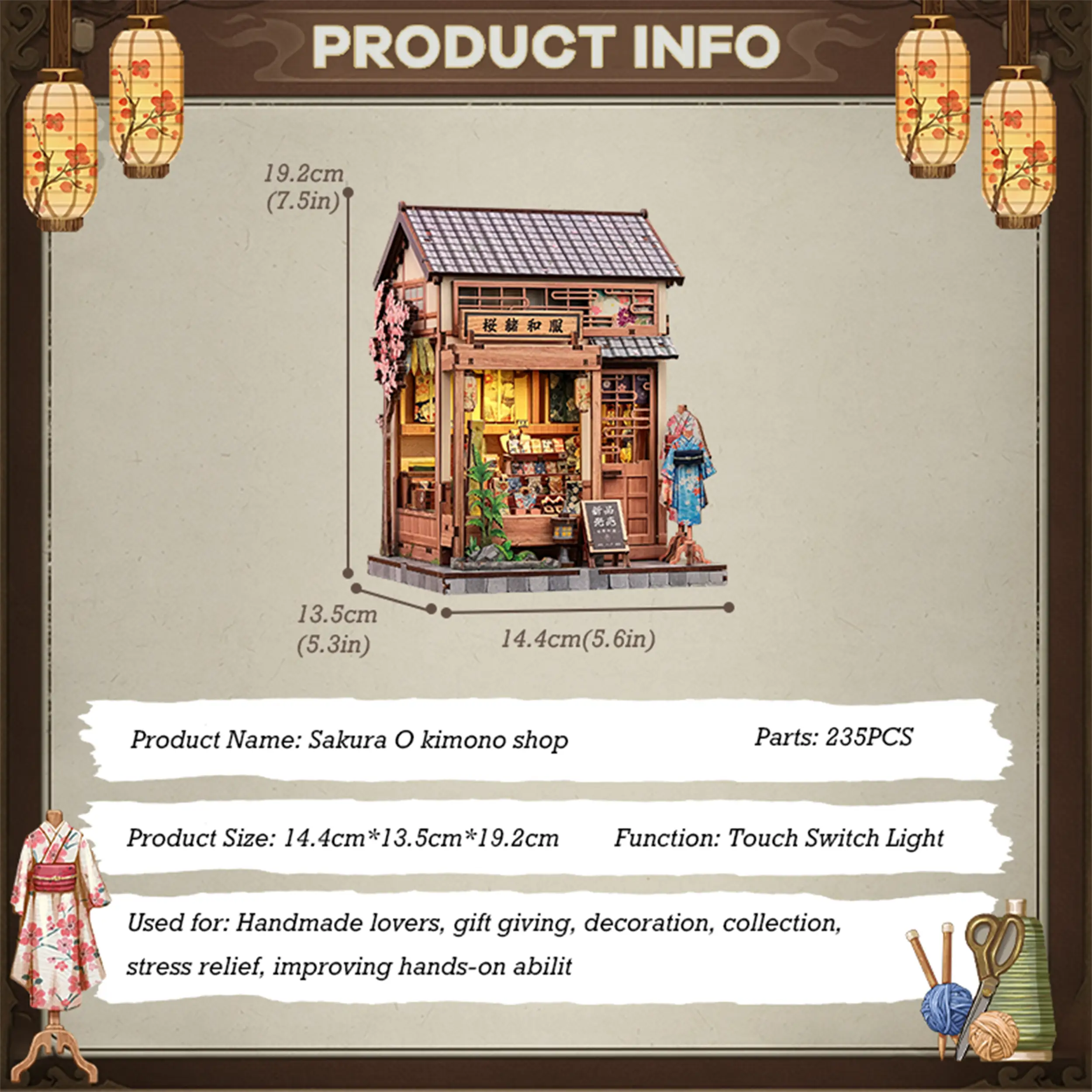 CuteBee - Miniatur Haus - Sakura Kimono Shop