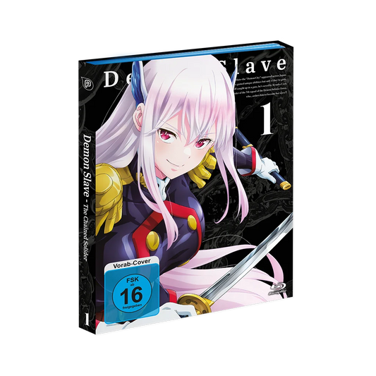 Anime Blu-ray Set Demon Slayer The Chained Reader mit weißhaarigem Charakter mit roten Augen