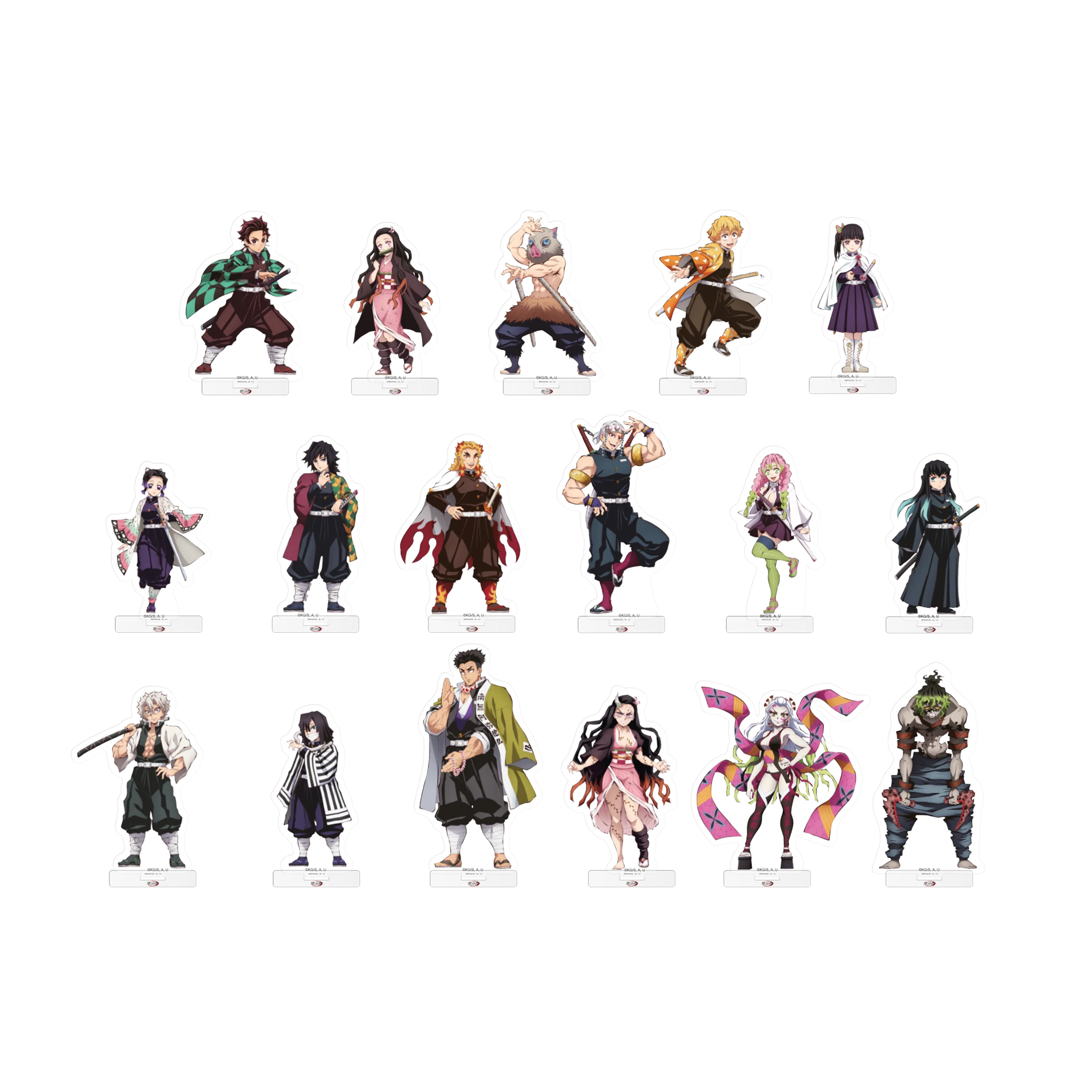 15-teiliger Anime Character Sticker Set für Demon Slayer Kimetsu no Yaiba Entertainment District Arc Acrylfigur Tengen