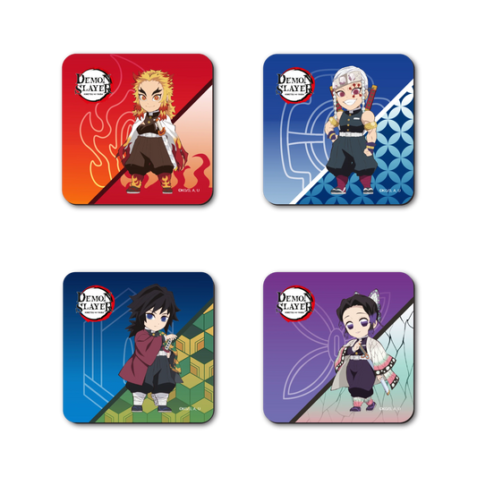 Demon Slayer -Kimetsu no Yaiba- Entertainment District Arc - Untersetzer-Set Chibi Säulen (Set A)