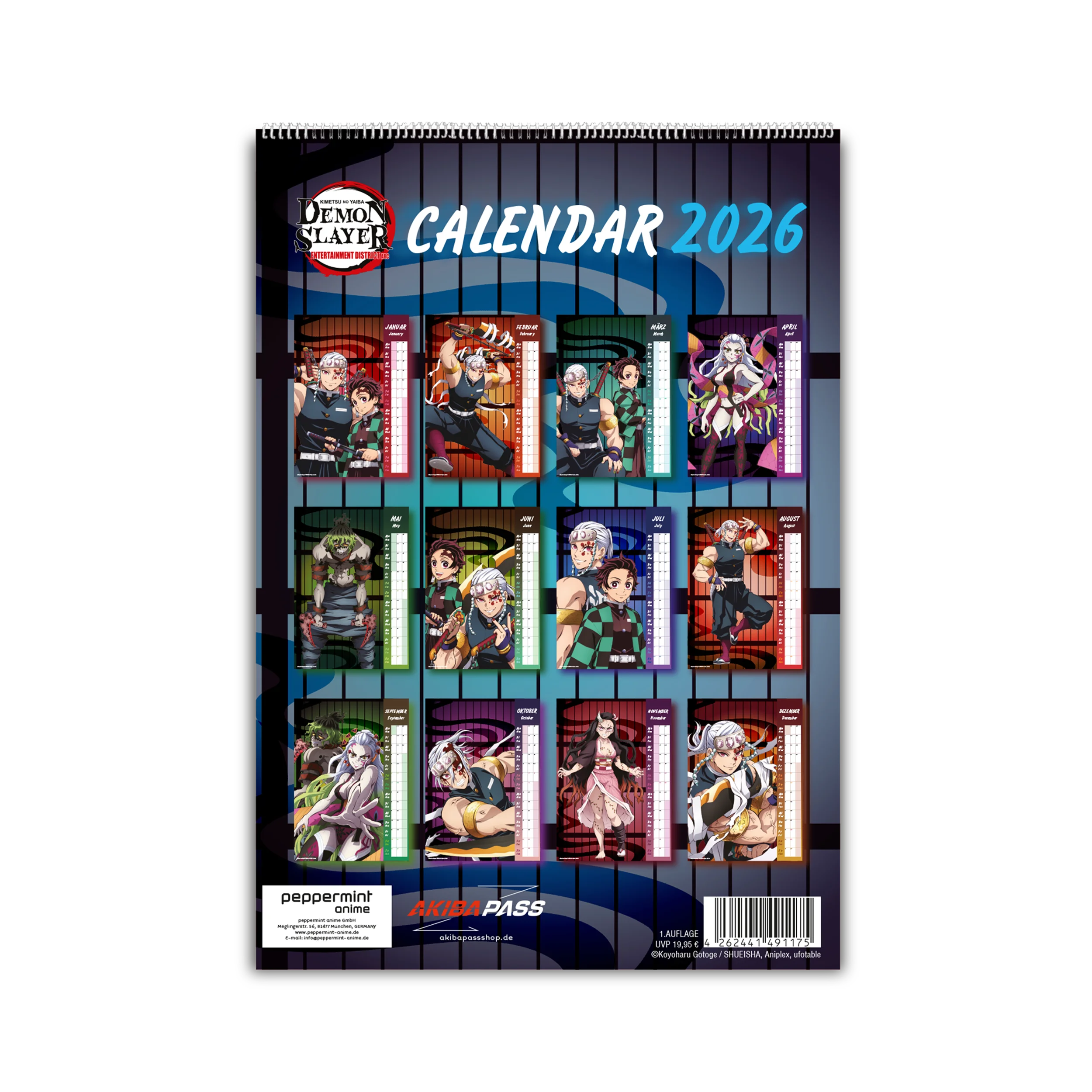 Demon Slayer -Kimetsu no Yaiba- Entertainment District Arc - Wandkalender 2026