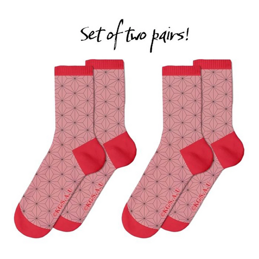 Demon Slayer - Nezuko Kamado - Socken - 2er Pack (Größe 36-40)