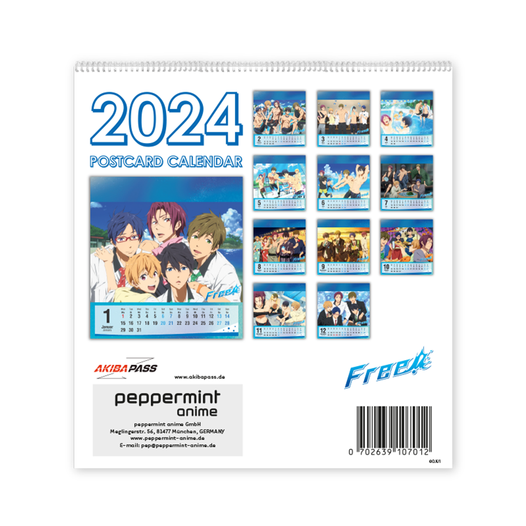 Free! - Postkartenkalender 2024