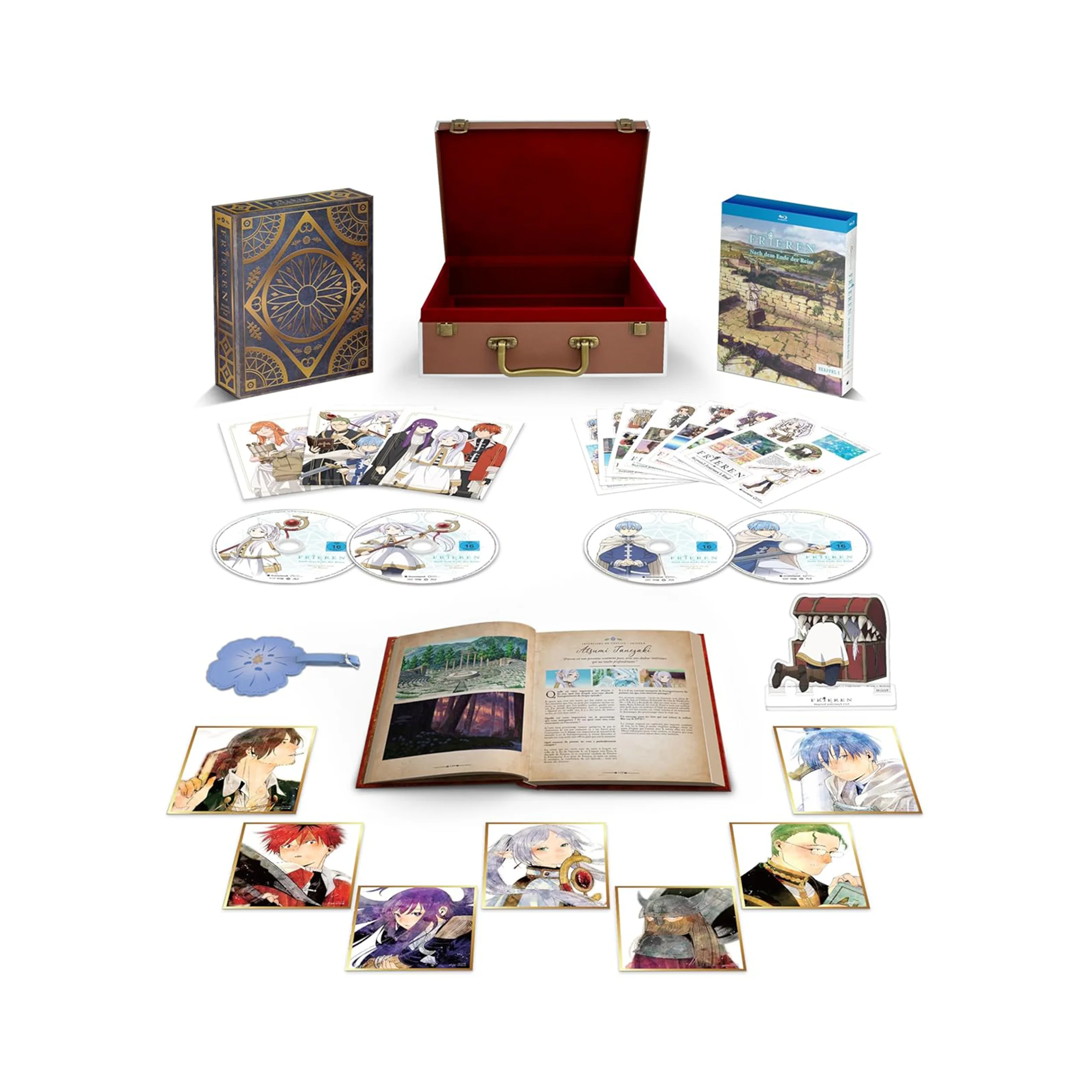 Rote Lederkoffer mit Goldakzenten, limitierte Edition für Hero Academia The Movie