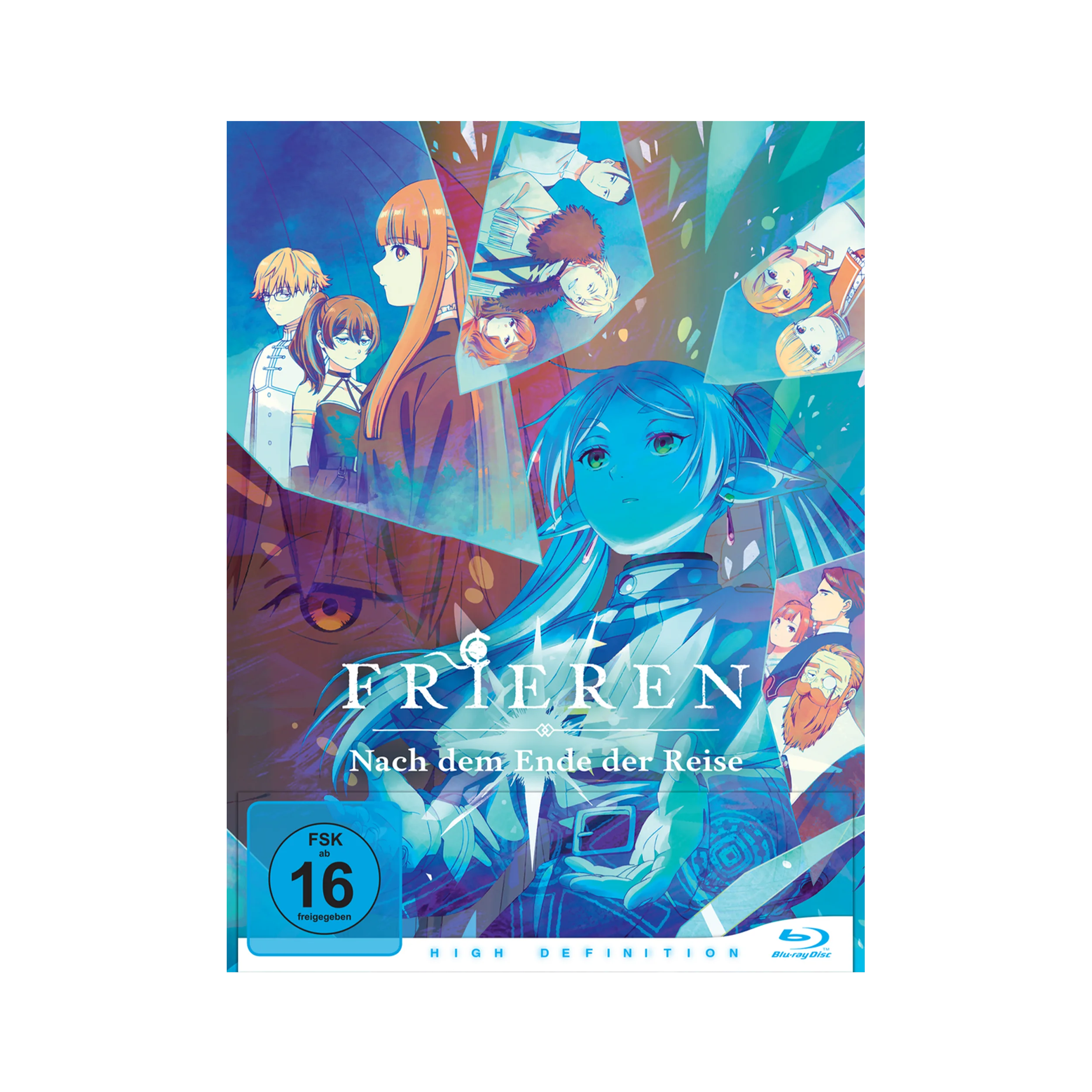 Blauer Anime-Charakter auf HD-Blu-ray-Cover von Frieren Beyond Journeys End Vol. 2