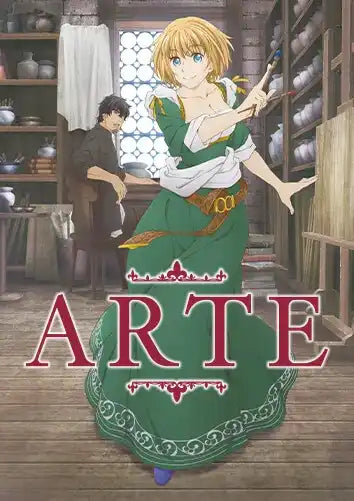 Grünes mittelalterliches Kleid mit goldenen Akzenten und Spitzenverzierungen.