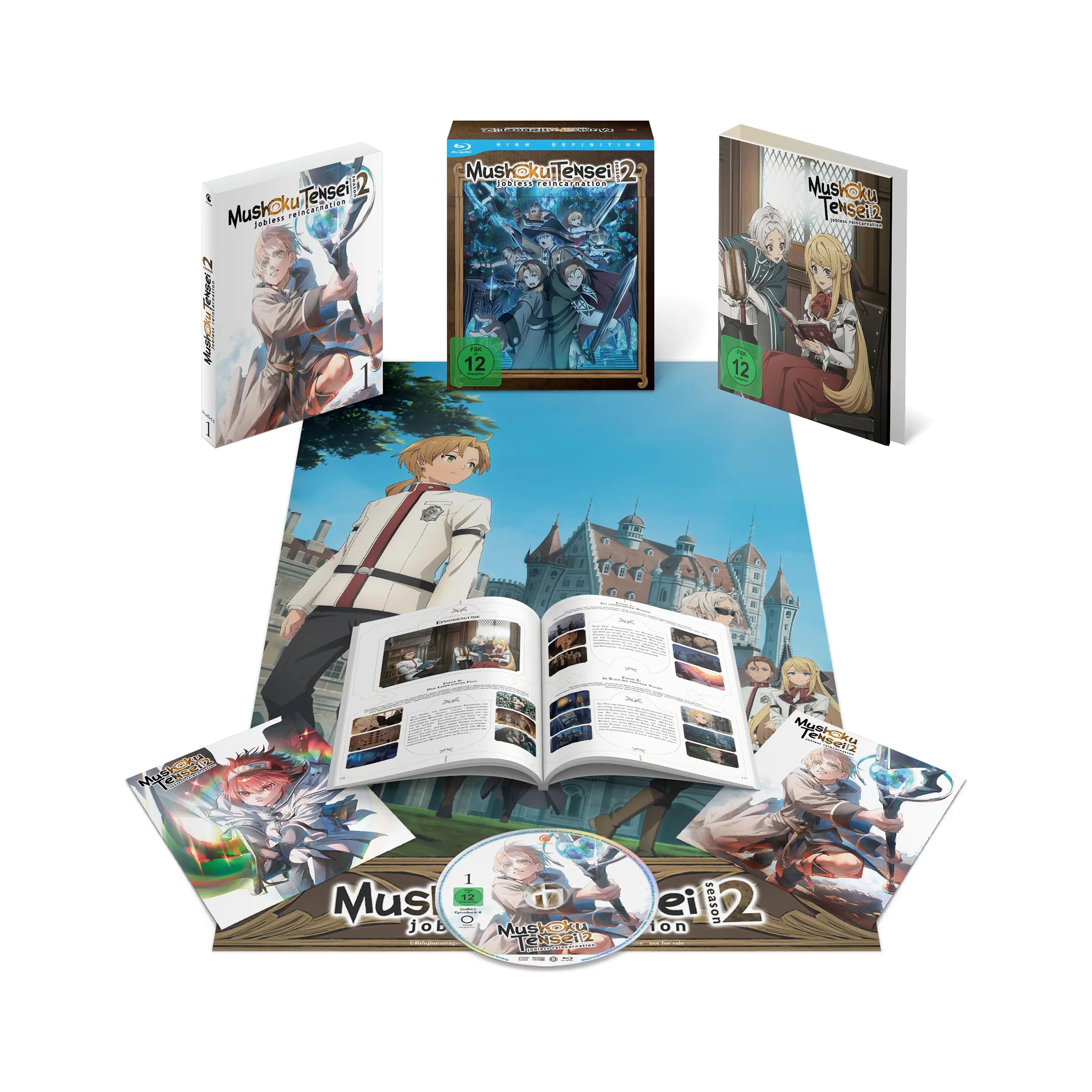 Anime-Box-Set Mushoku Tensei Jobless Reincarnation Staffel 2 Blu-ray mit Sammelschuber