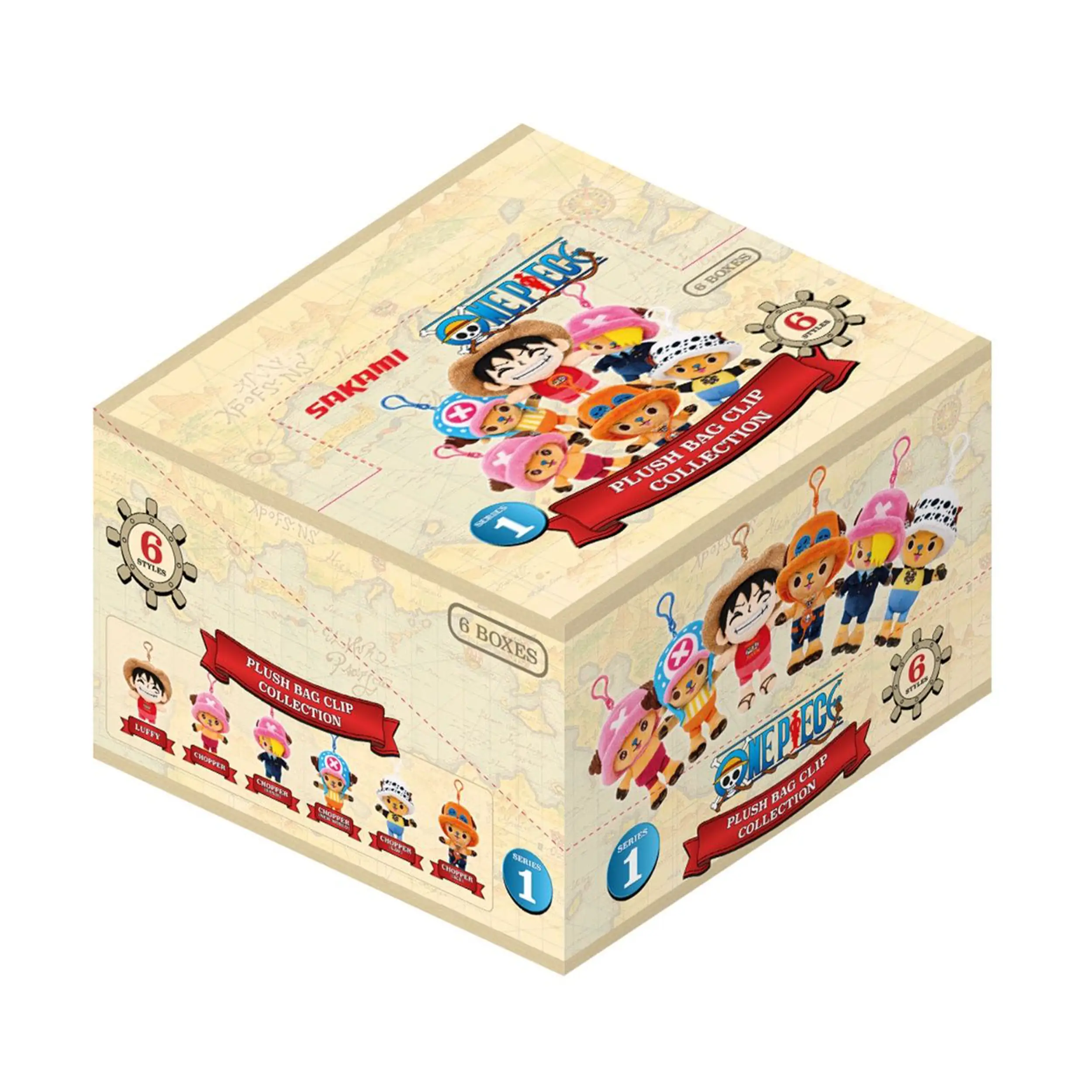 One Piece - Plüschanhänger (11cm) - Blindbox-Display (6 Stück)