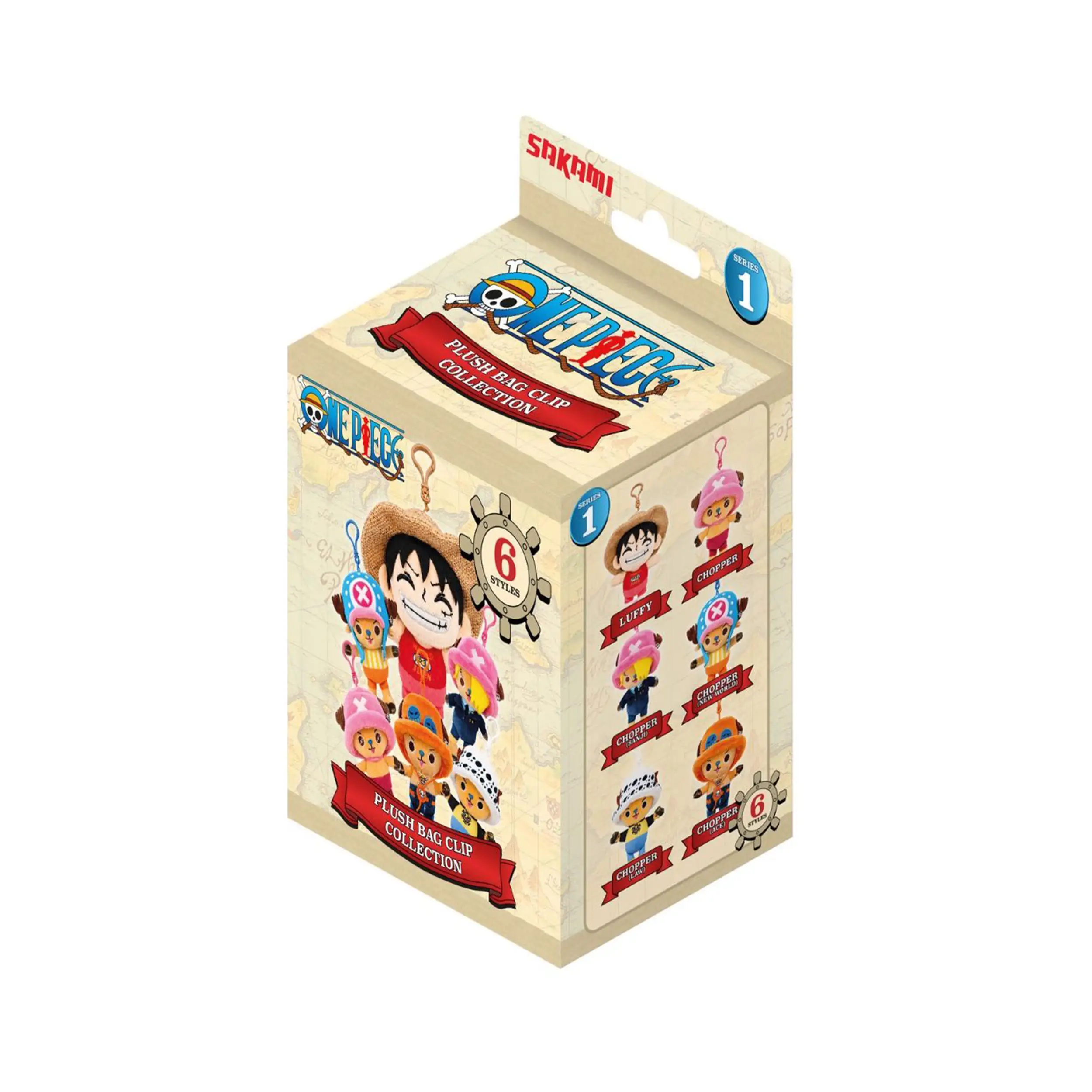 One Piece - Plüschanhänger (11cm) - Blindbox-Display (6 Stück)