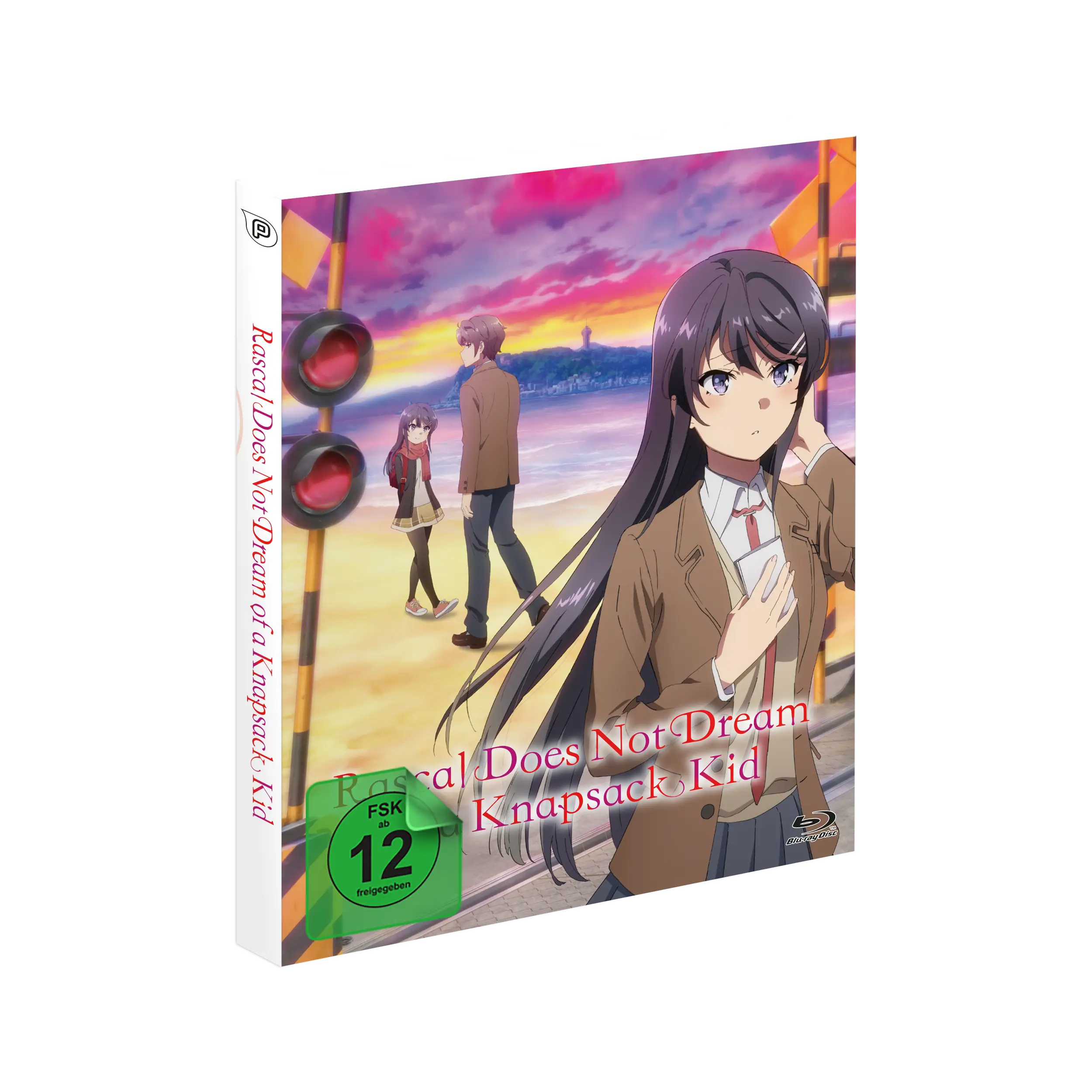 Anime-Mädchen in Schuluniform bei Sonnenuntergang, Rascal Does Not Dream of a Knapsack Kid Blu-ray