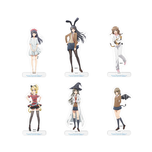 6-Zoll Anime-Charakterfigurensatz mit verschiedenen Outfits und Accessoires für Rascal Does Not Dream of Bunny Girl Senpai Acrylaufsteller Tomoe