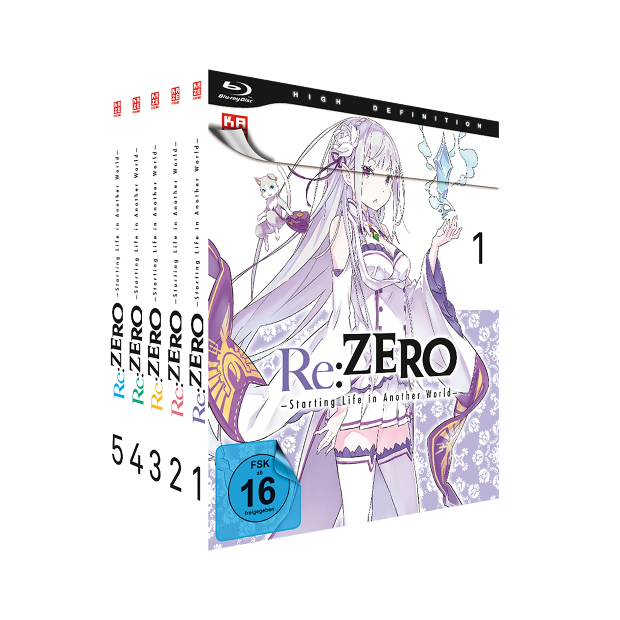 Re:ZERO Start Life Another World - Staffel 1 - Gesamtausgabe - Bundle mit Vol. 1-5 (Blu-ray)