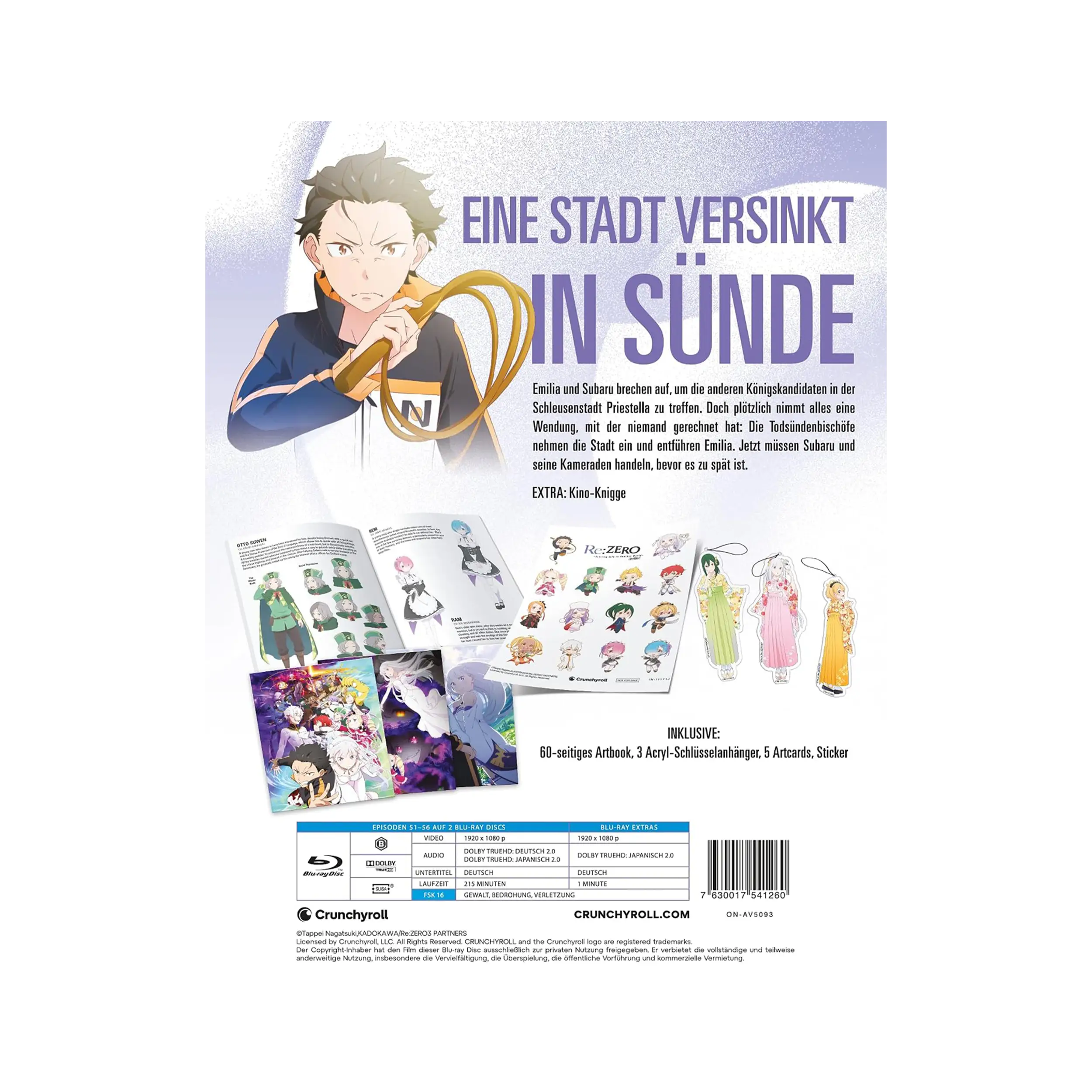 Re:ZERO - Starting Life in Another World - Staffel 3 - Vol. 1 - Limited Edition mit Sammelschuber (Blu-ray)