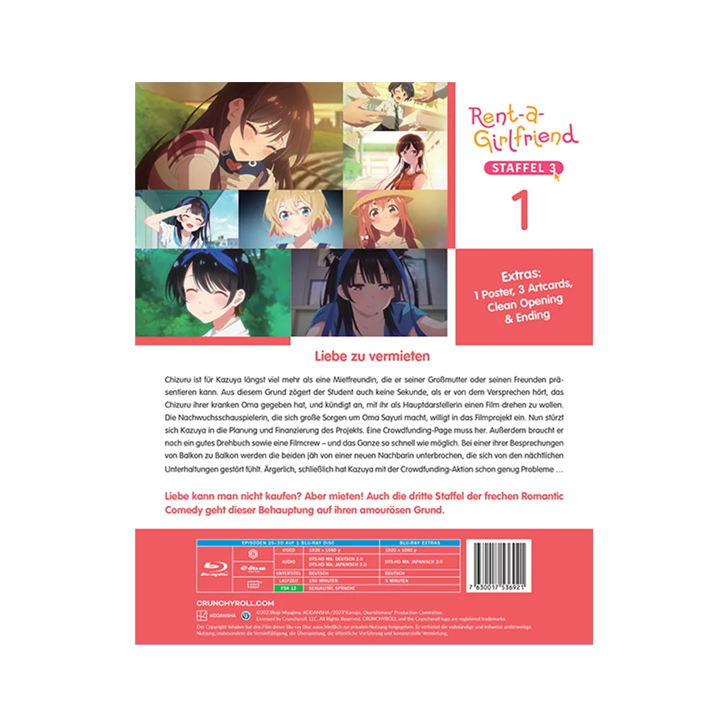 Rent-a-Girlfriend - Staffel 3 - Vol. 1 mit Sammelschuber (Blu-ray)