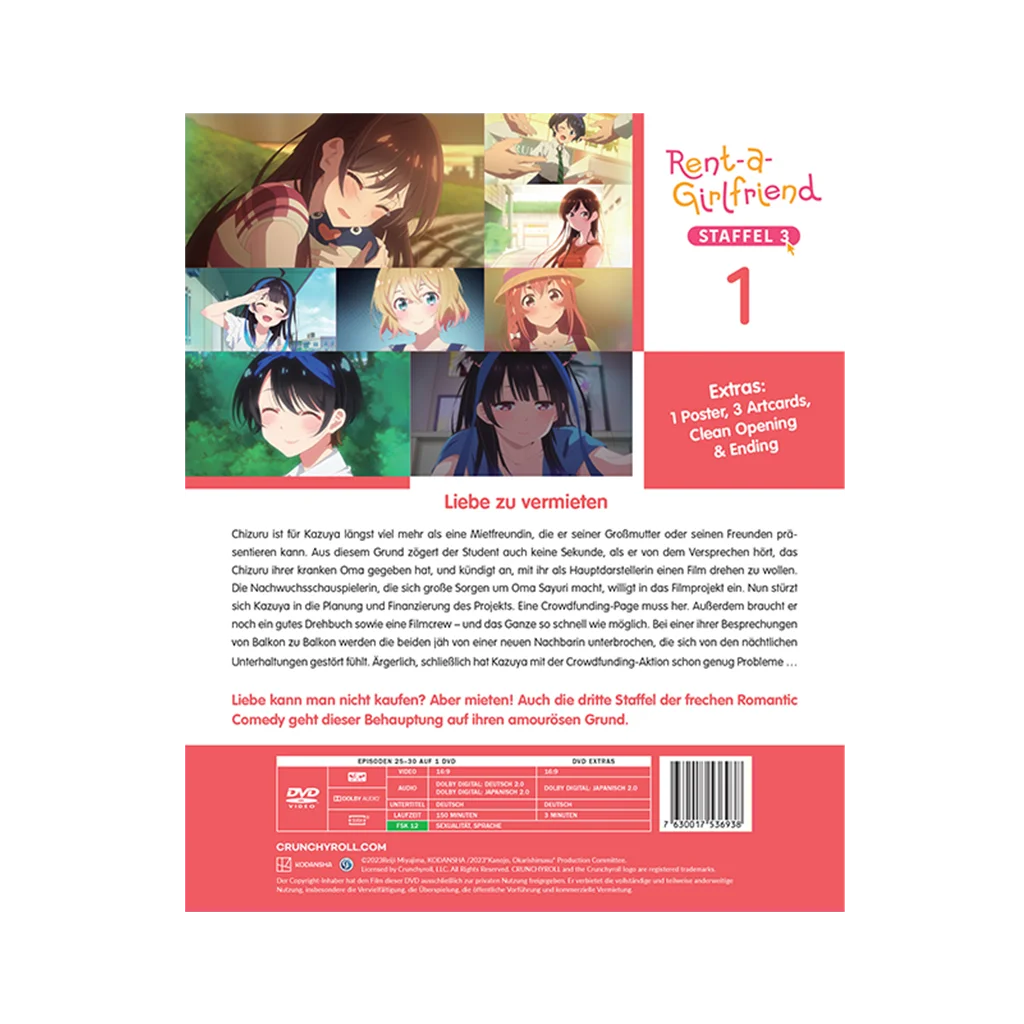 Rent-a-Girlfriend - Staffel 3 - Vol. 1 mit Sammelschuber (DVD)