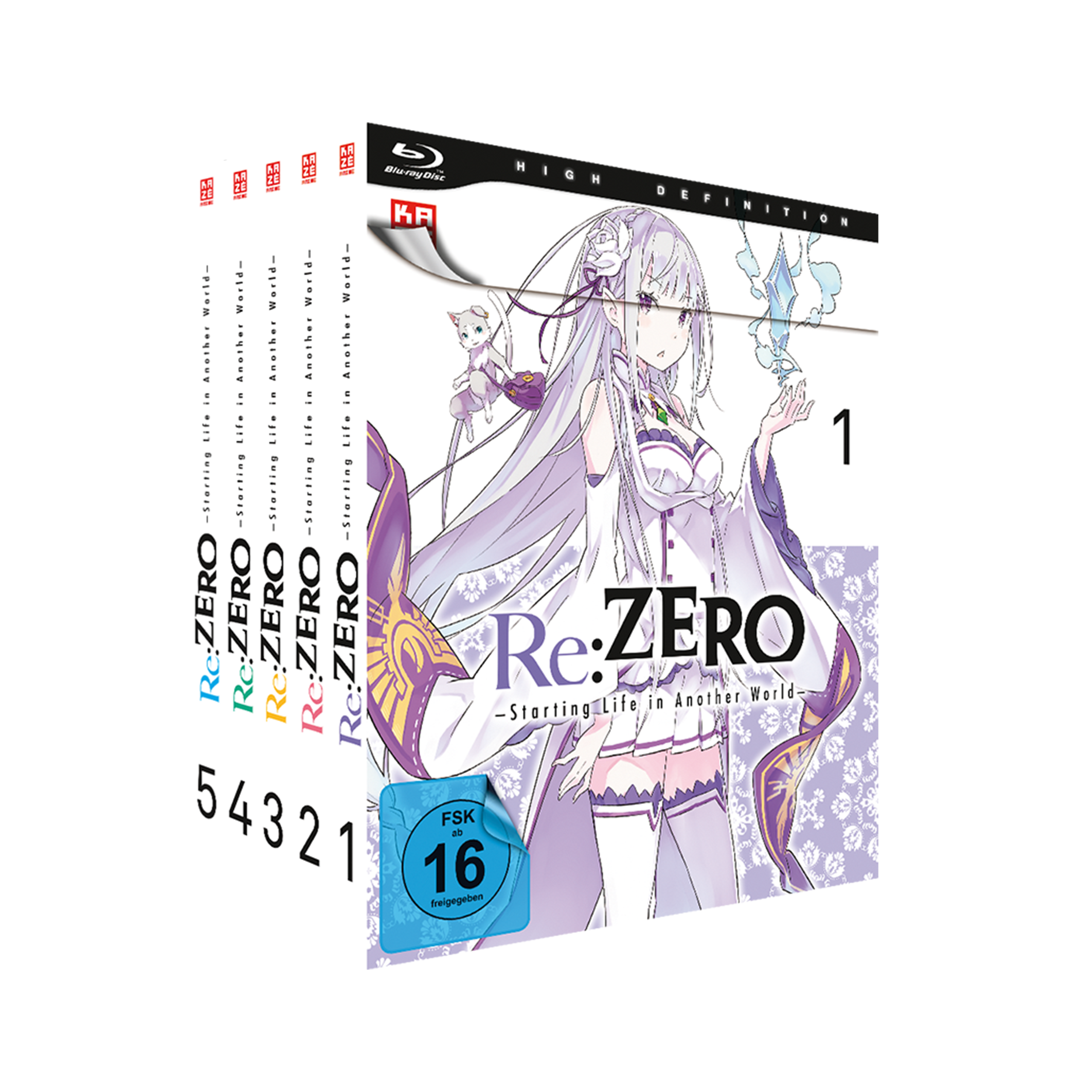 Re:ZERO Start Life Another World - Staffel 1 - Gesamtausgabe - Bundle mit Vol. 1-5 (Blu-ray)