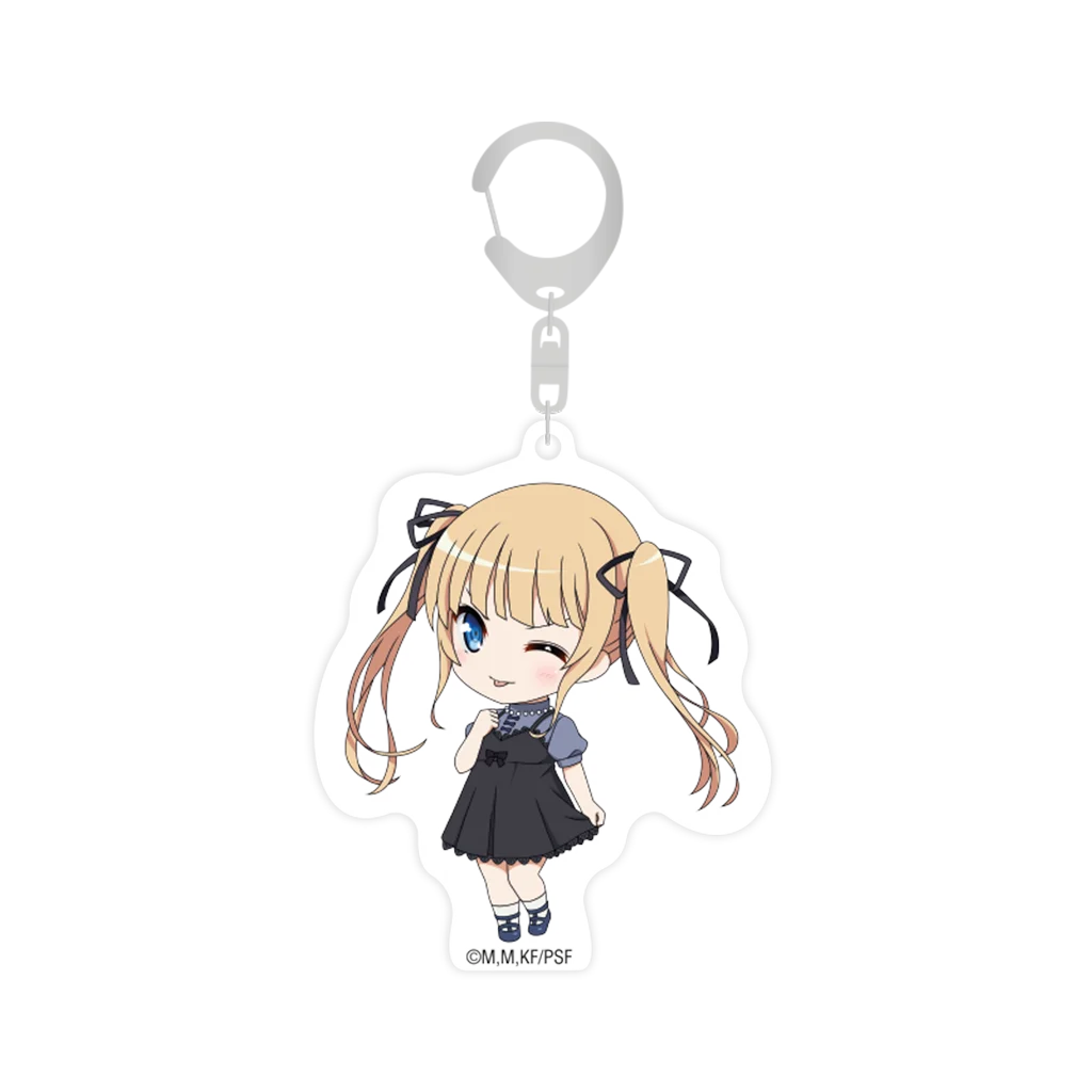 Schlüsselanhänger mit Eriri aus Saekano the Movie Finale, Anime-Design, hellbraune Haare, blaue Augen