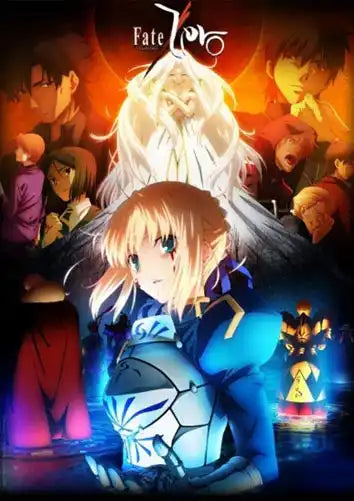 Fate Zero Poster mit einem Ritter in glänzender Rüstung.