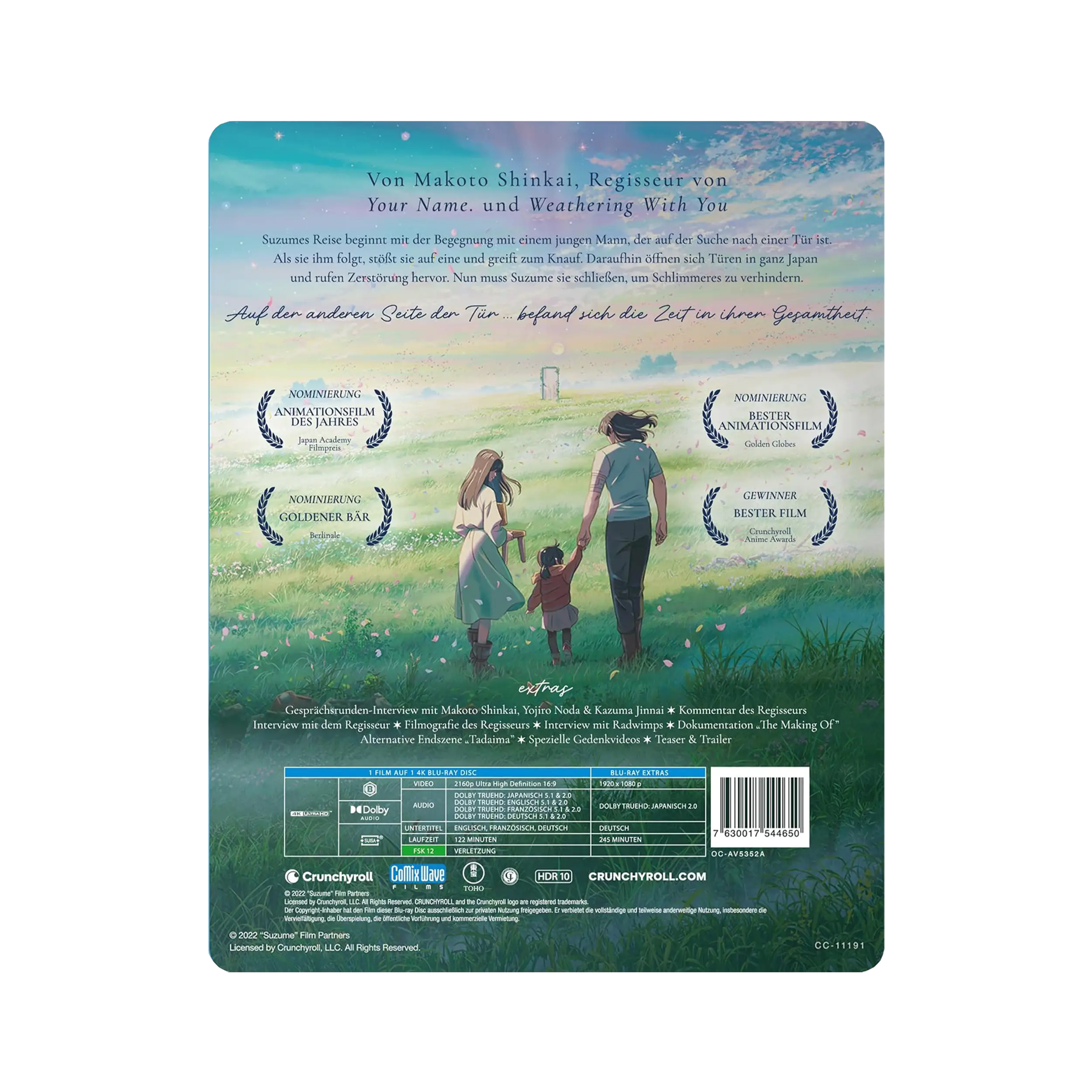 Suzume - The Movie - Steelbook - Limited Edition (4K UHD & Blu-ray)