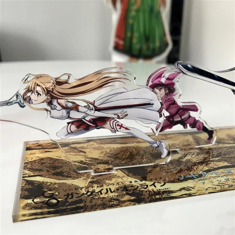 Klarer Acrylständer mit Anime-Charakteren aus Sword Art Online Alternative Gun Gale Online