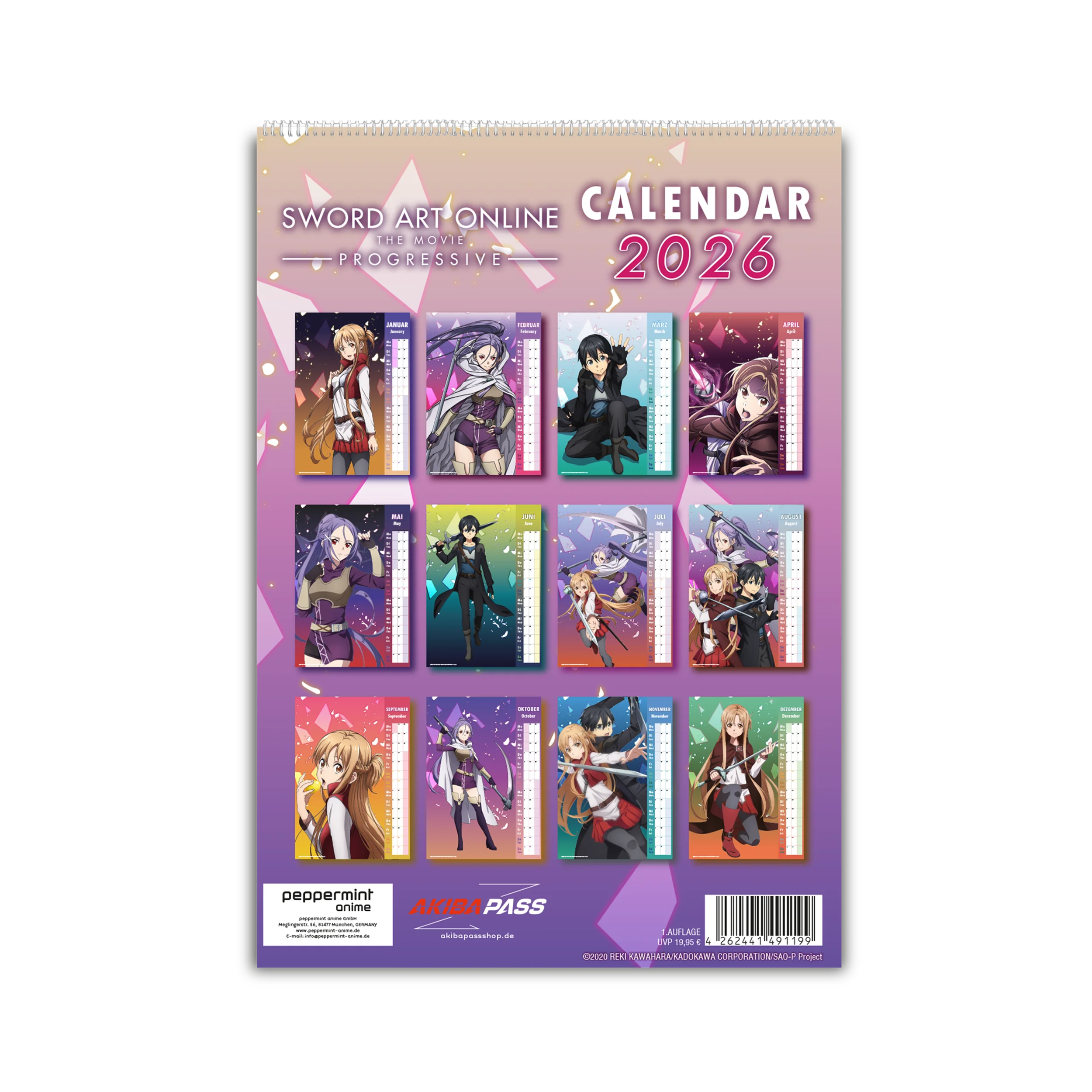 Sword Art Online the Movie - Progressive - Wandkalender 2026