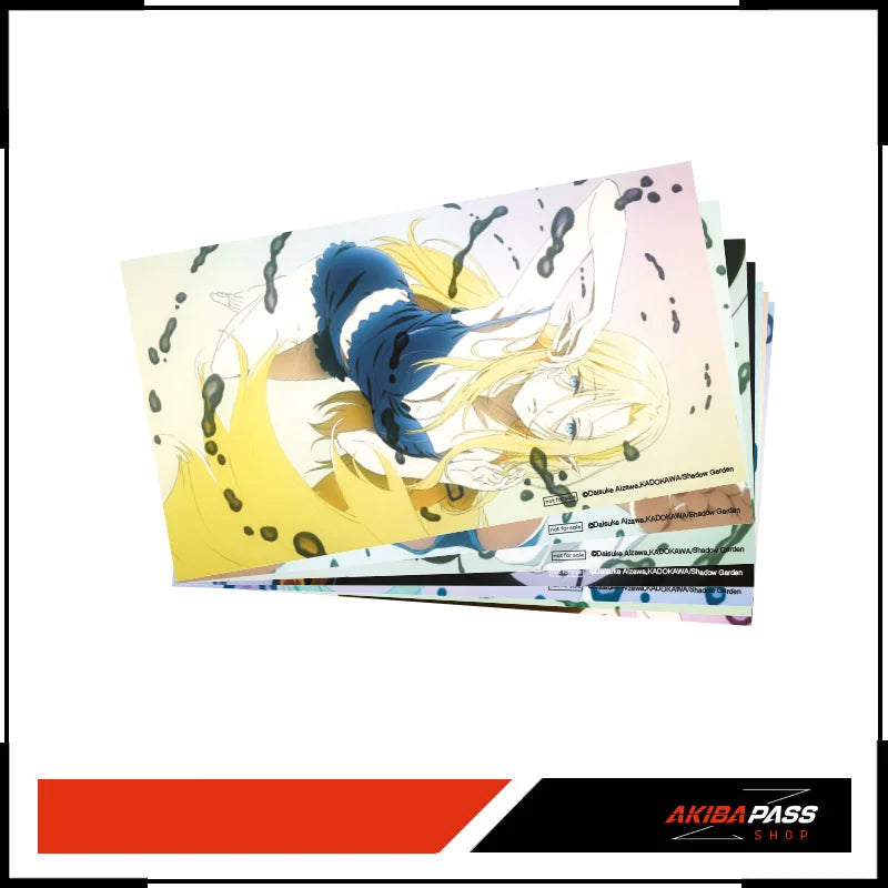 Anime Charakter Playmat in Gelb, Weiß und Blau für The Eminence in Shadow Vol. 1