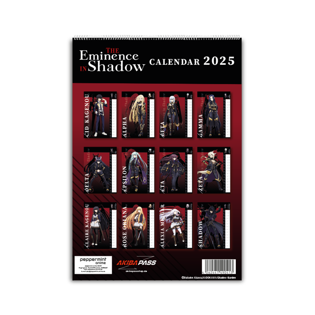The Eminence in Shadow - Wandkalender 2025