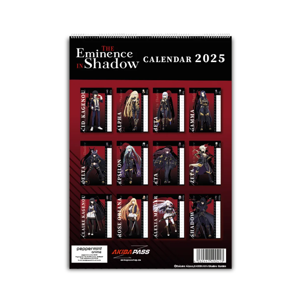 The Eminence in Shadow - Wandkalender 2025